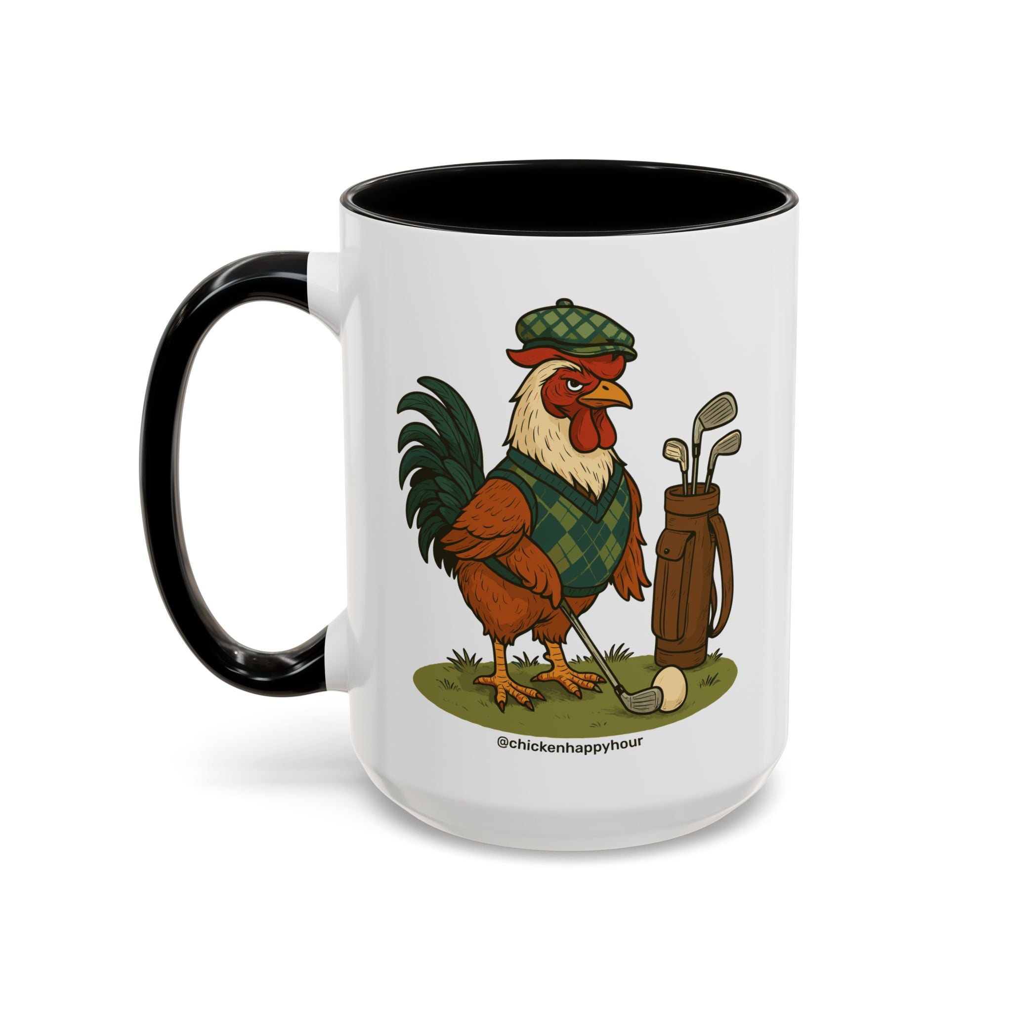 Rooster Playing Golf Coffee Mug