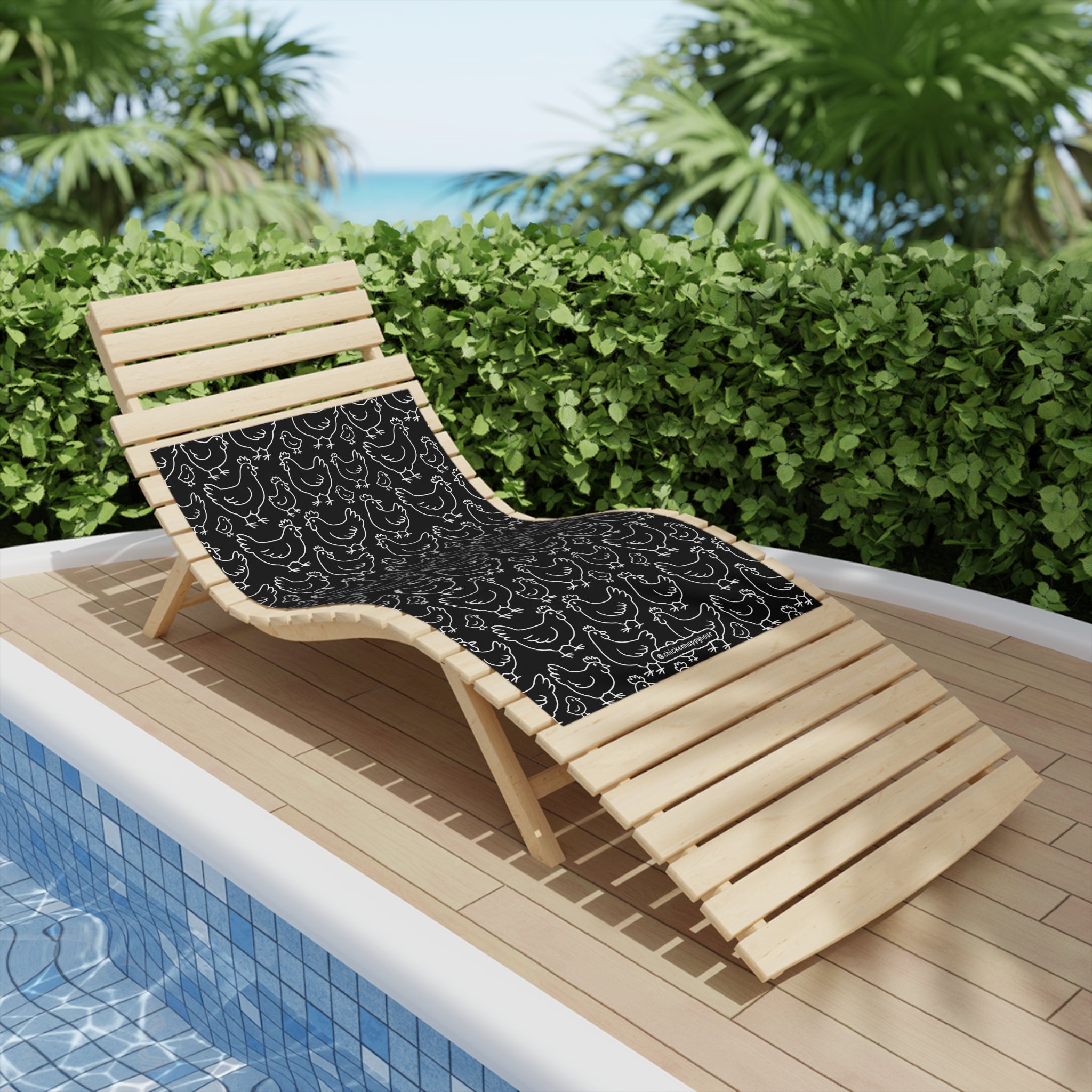 Chicken Pattern Beach Towel