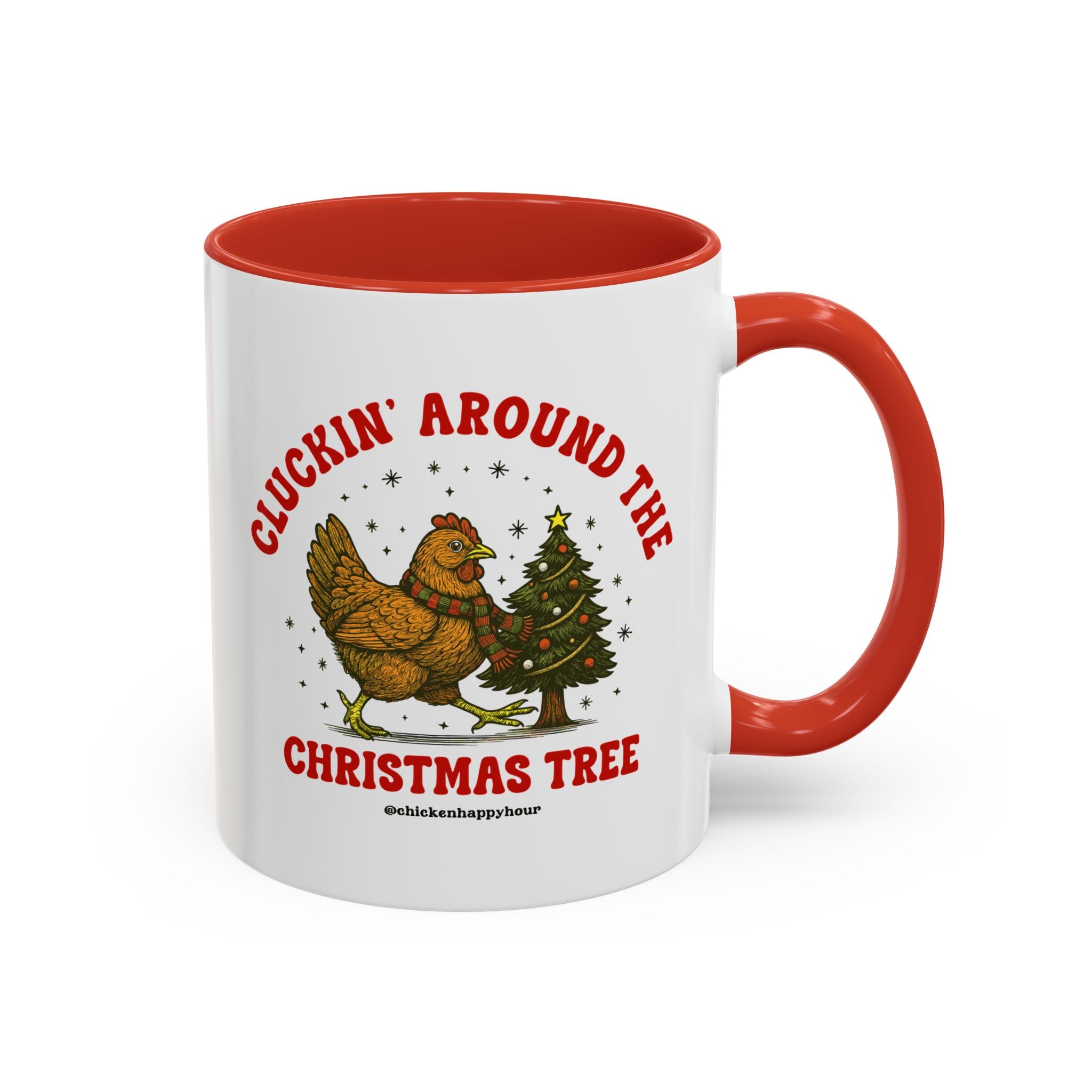 Cluckin' Around The Christmas Tree Coffee Mug