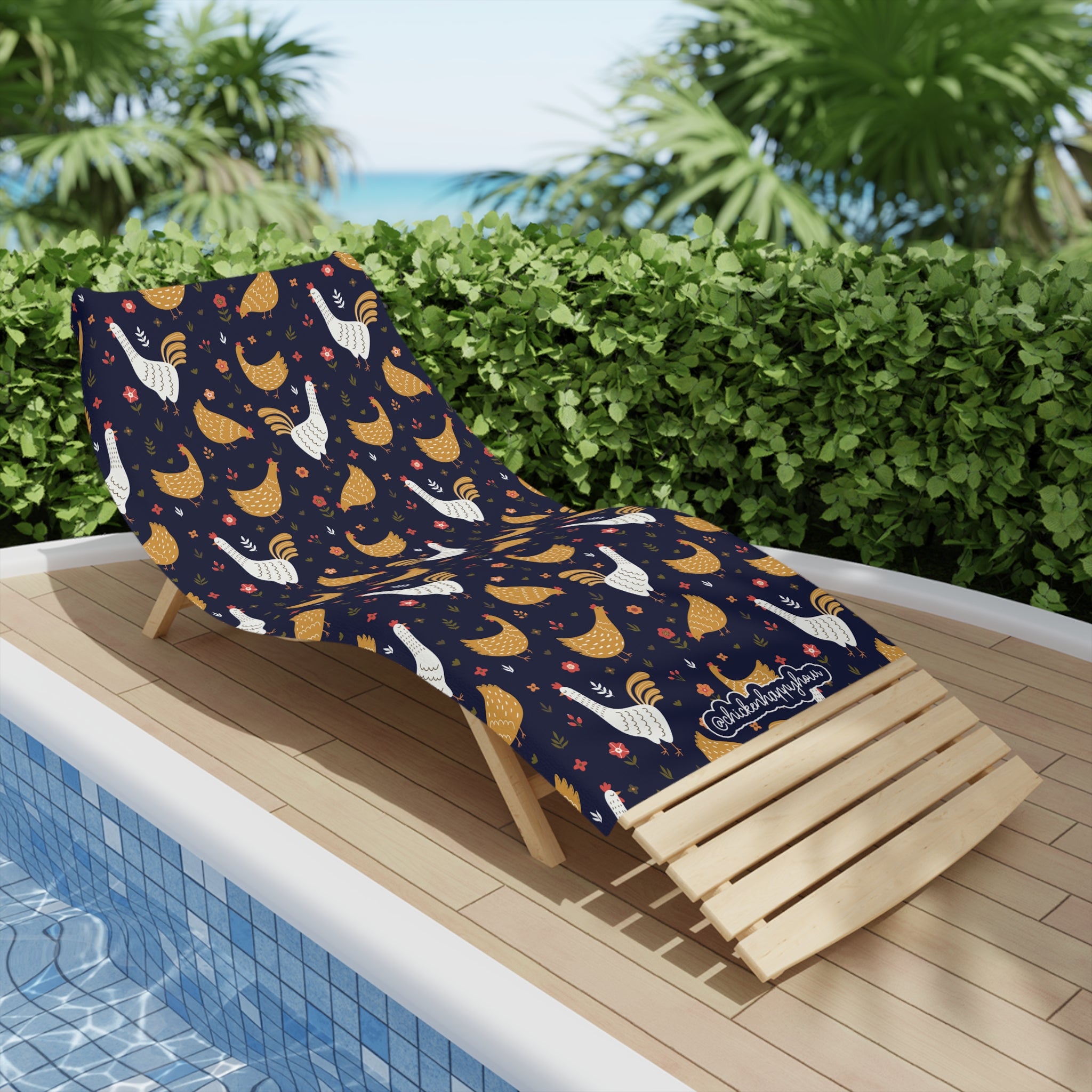 Chicken Seamless Beach Towel