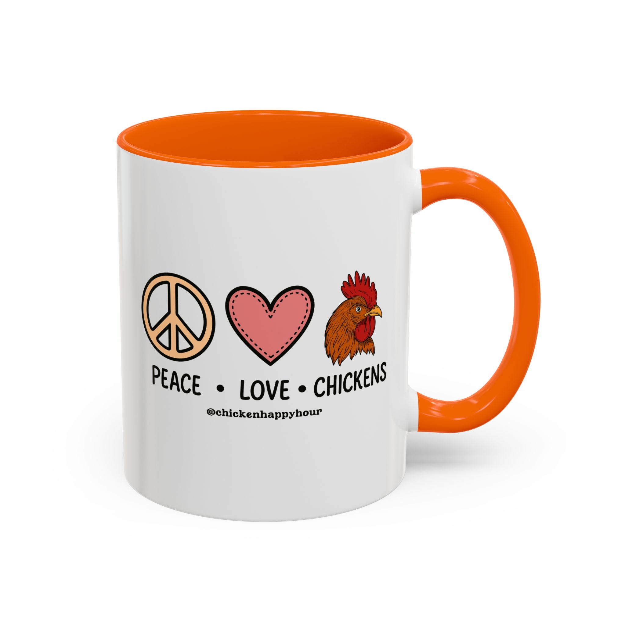 Peace Love Chickens Coffee Mug