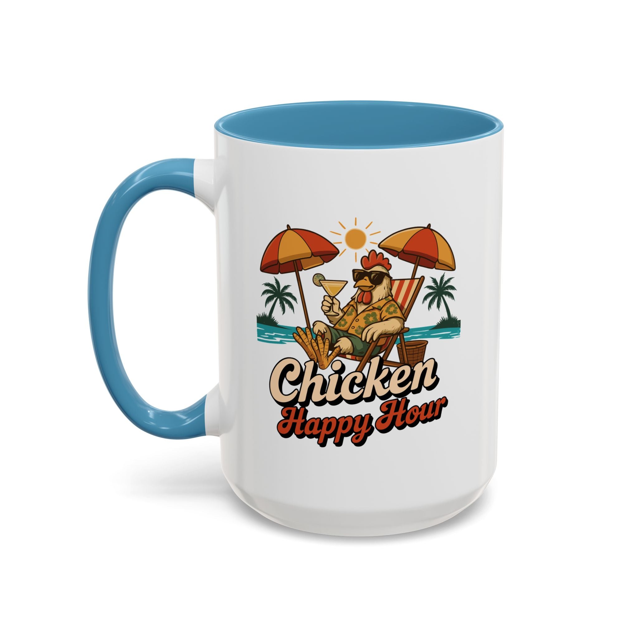 Chicken Happy Hour Beachy Chicken Coffee Mug