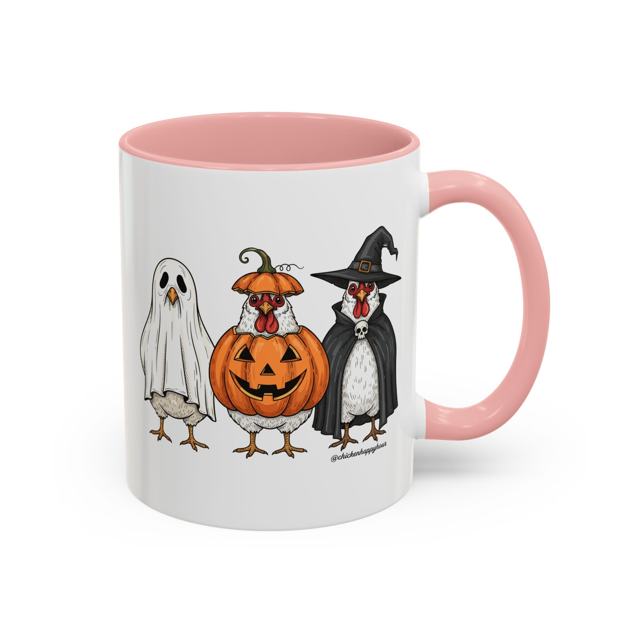 Chickens Wearing Halloween Costumes Coffee Mug