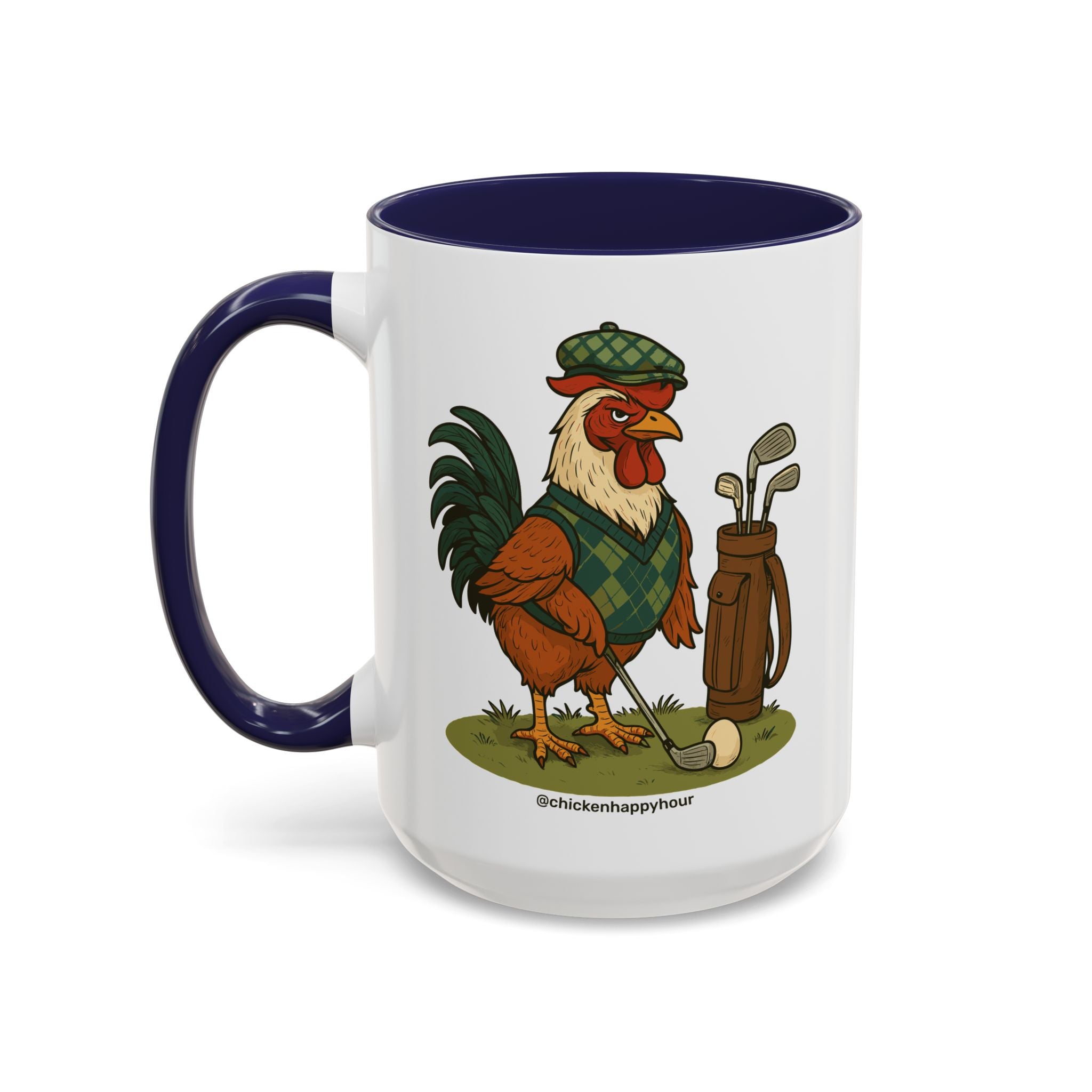 Rooster Playing Golf Coffee Mug