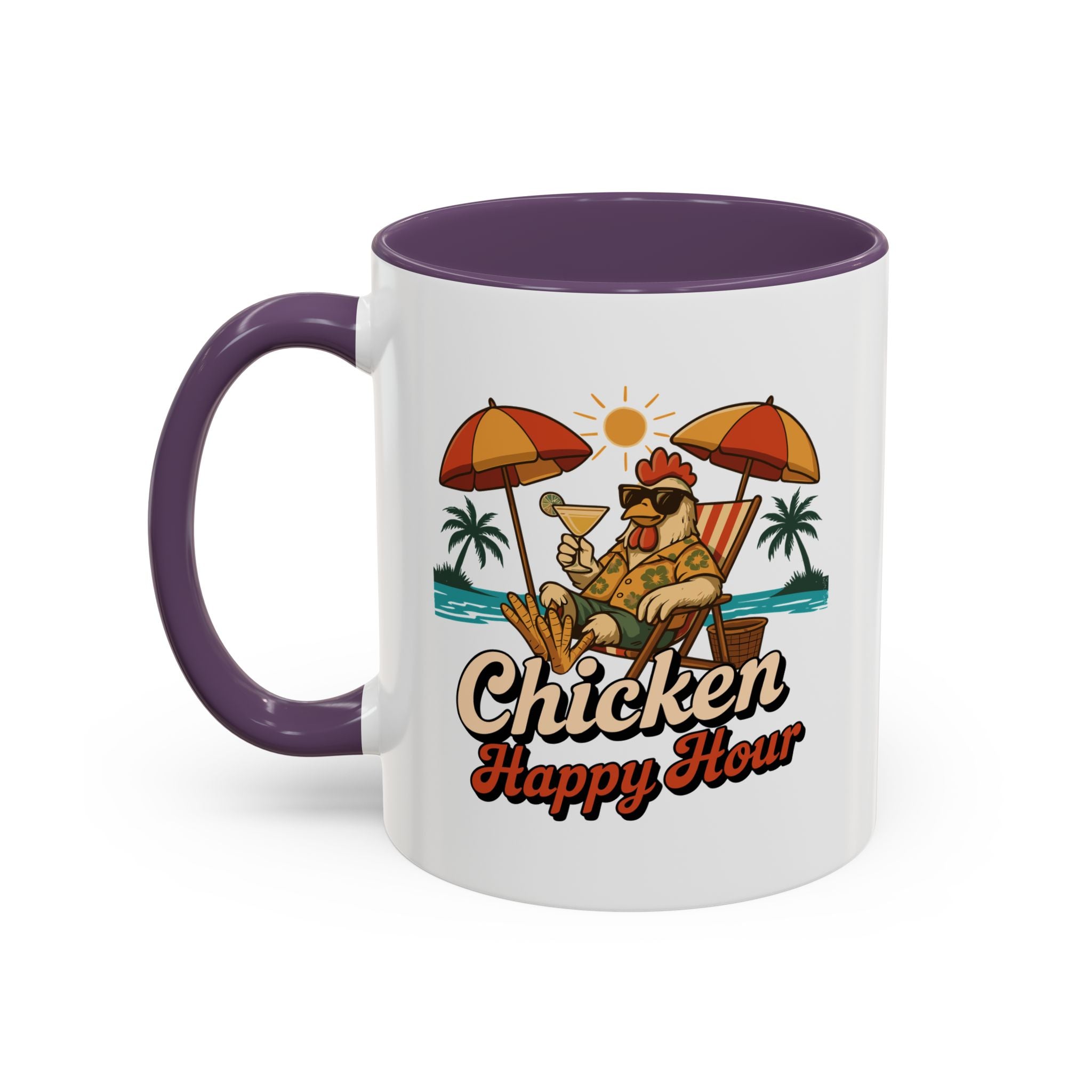 Chicken Happy Hour Beachy Chicken Coffee Mug