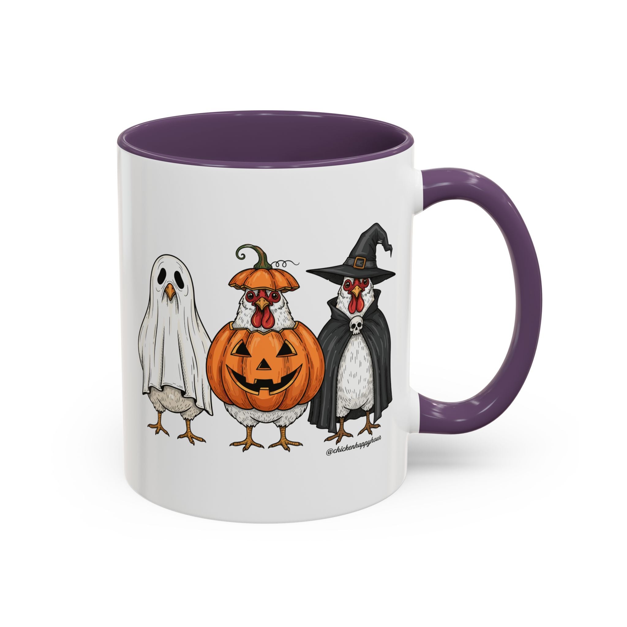 Chickens Wearing Halloween Costumes Coffee Mug