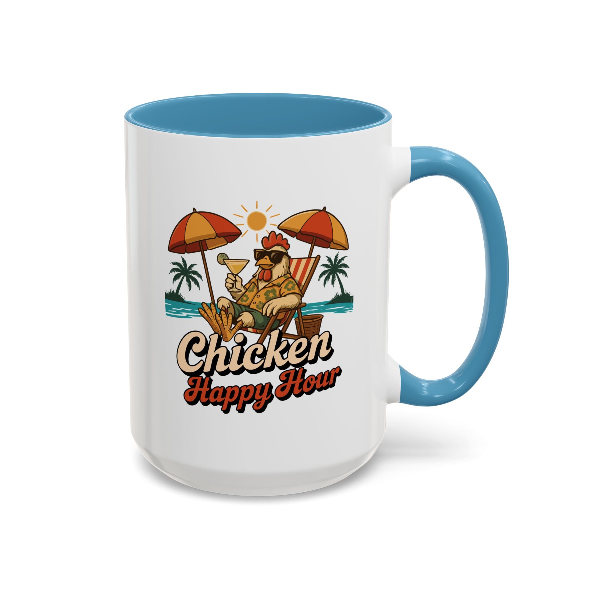 Chicken Happy Hour Beachy Chicken Coffee Mug