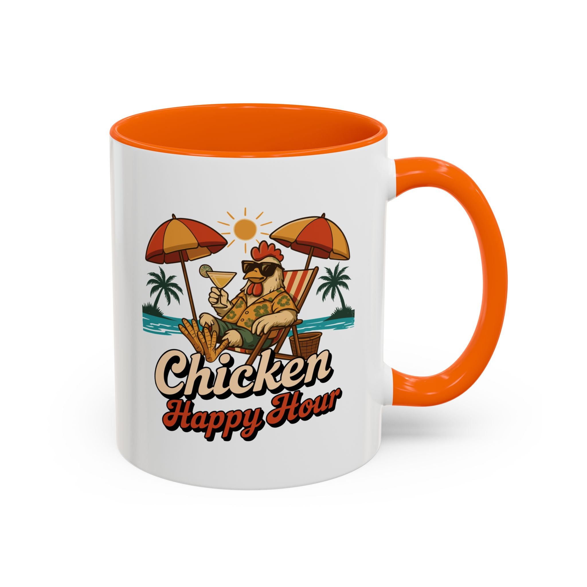 Chicken Happy Hour Beachy Chicken Coffee Mug