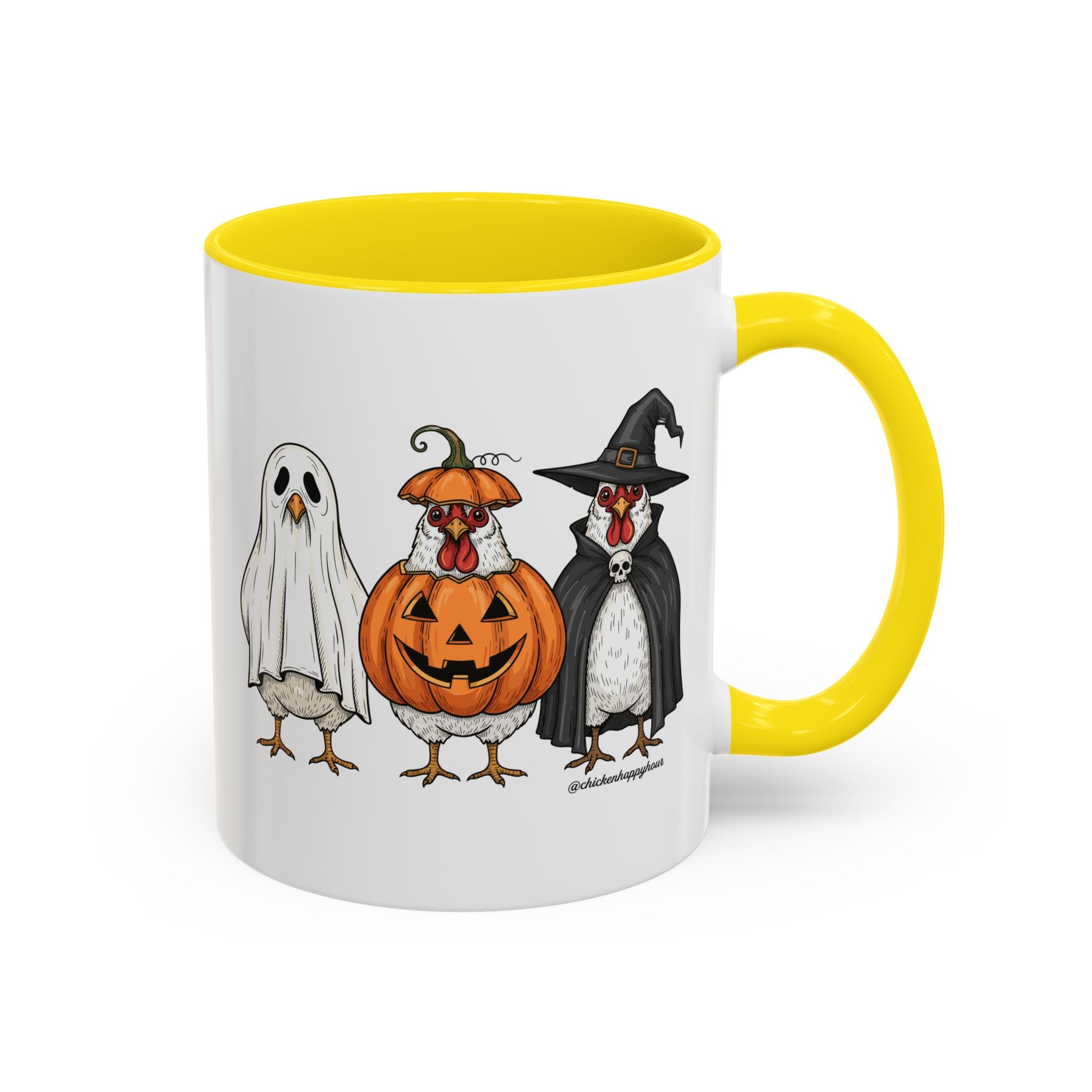 Chickens Wearing Halloween Costumes Coffee Mug