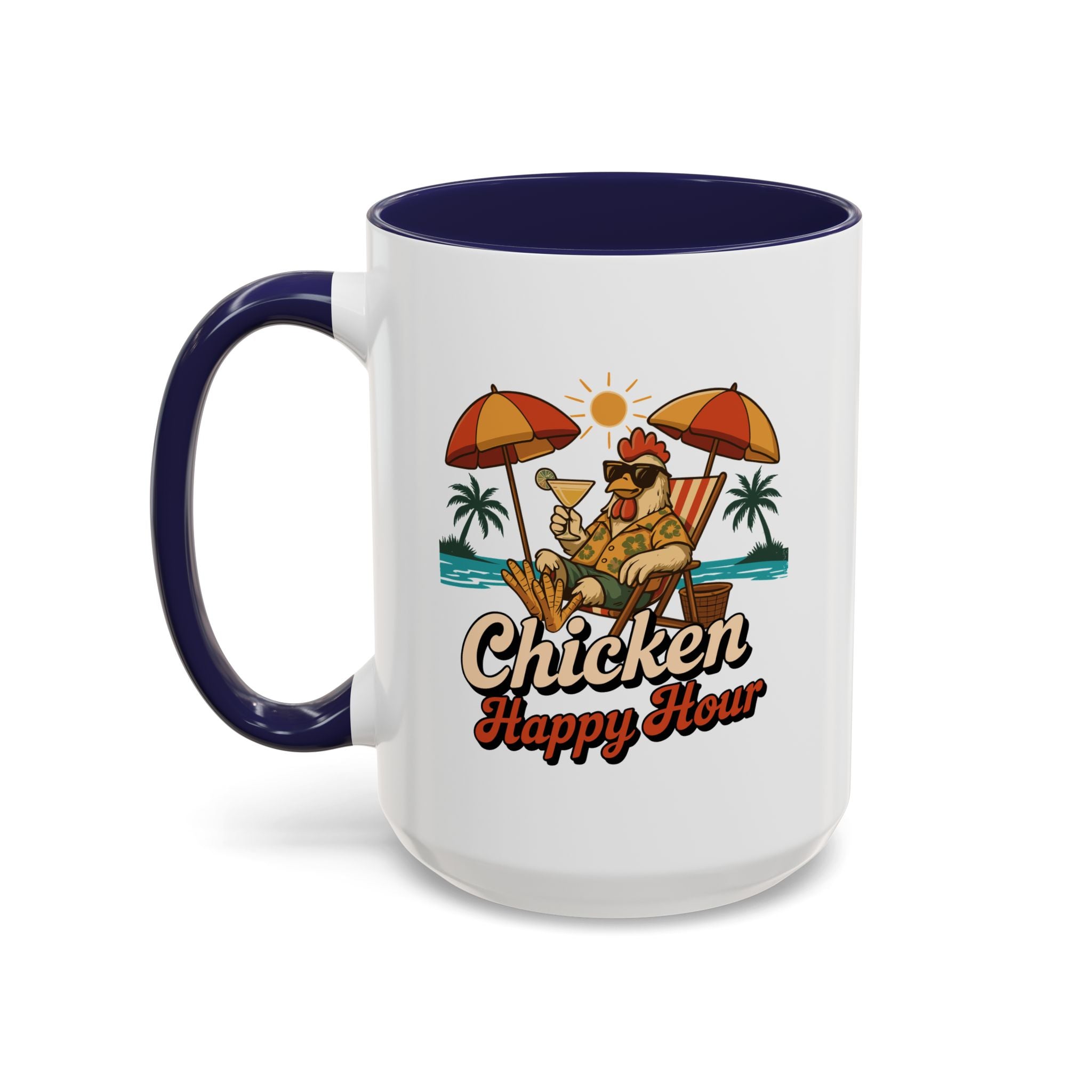 Chicken Happy Hour Beachy Chicken Coffee Mug