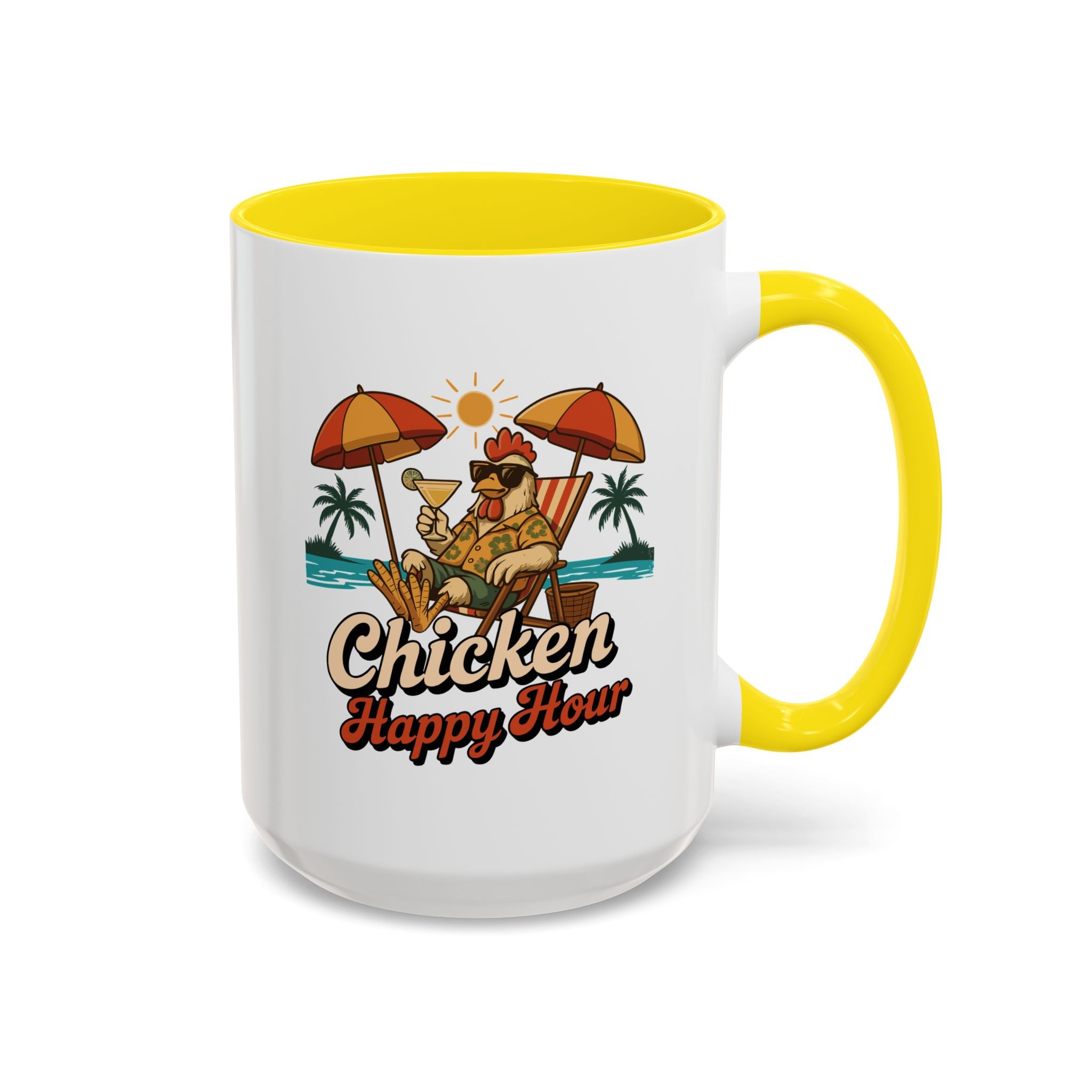Chicken Happy Hour Beachy Chicken Coffee Mug