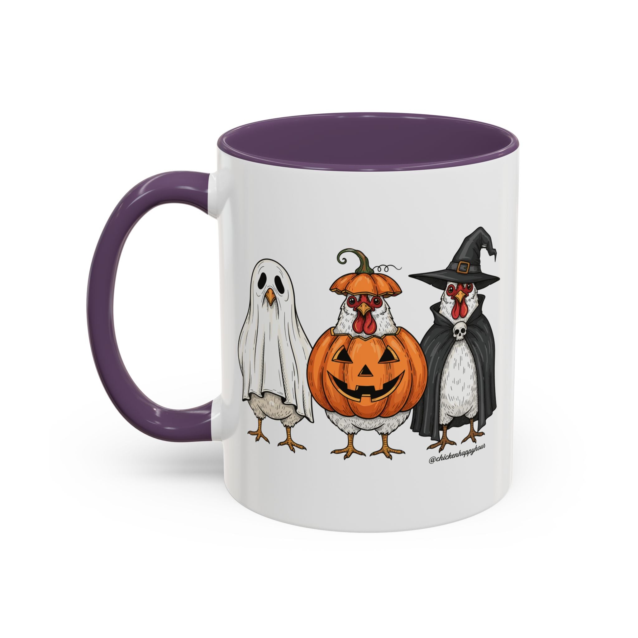 Chickens Wearing Halloween Costumes Coffee Mug