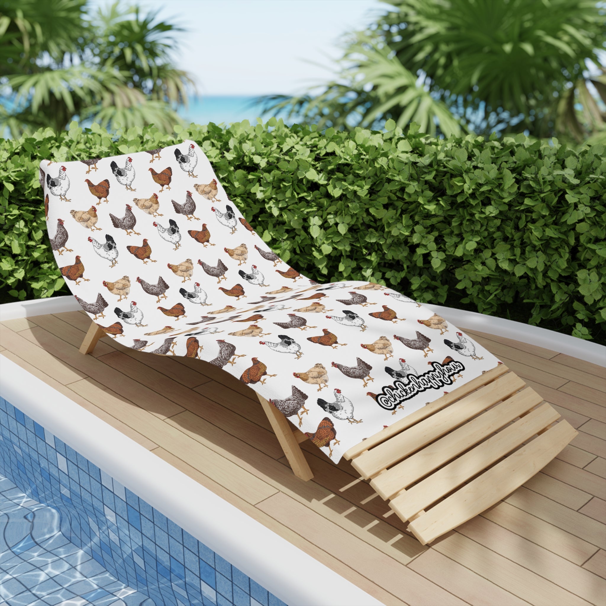 Chicken Seamless 2 Beach Towel