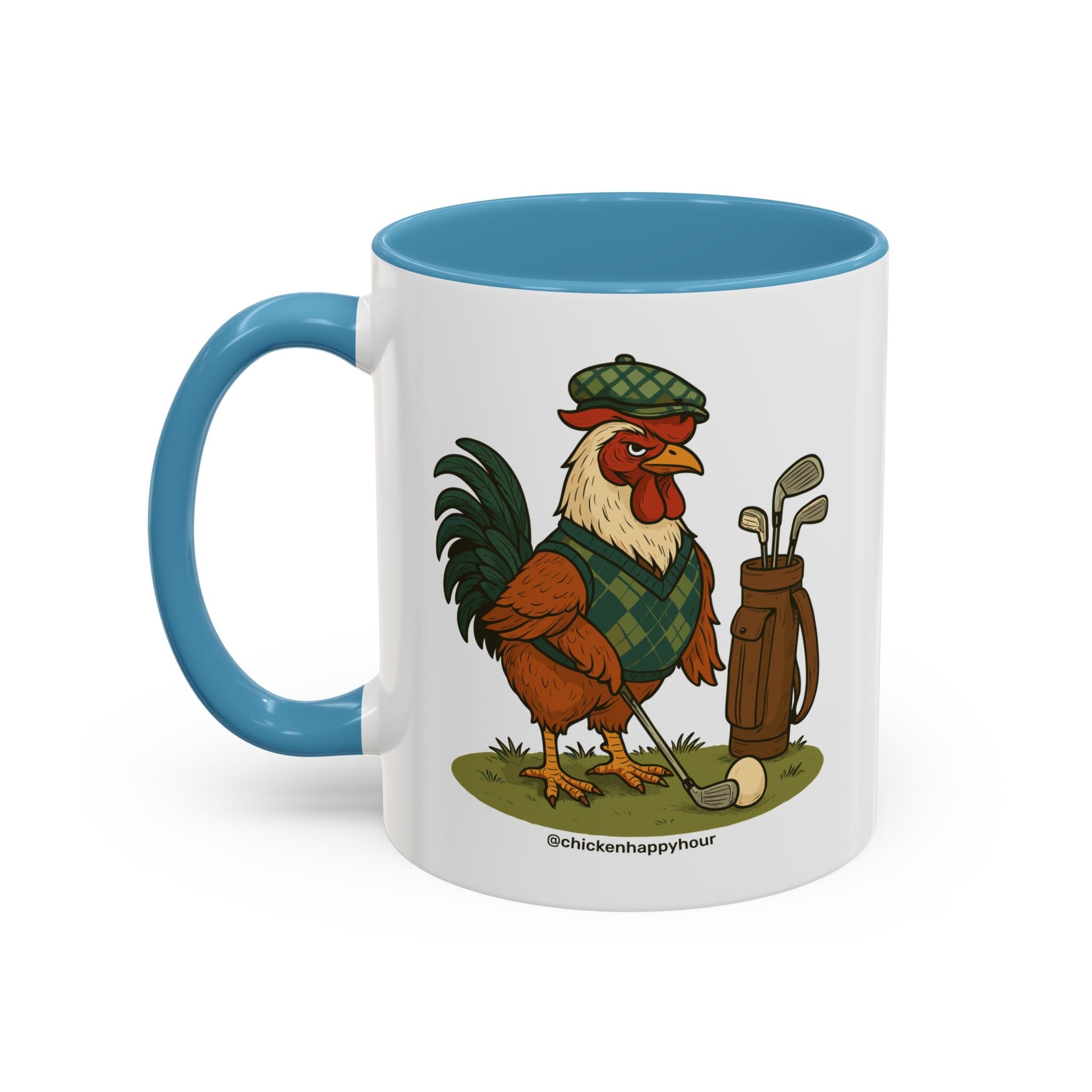 Rooster Playing Golf Coffee Mug