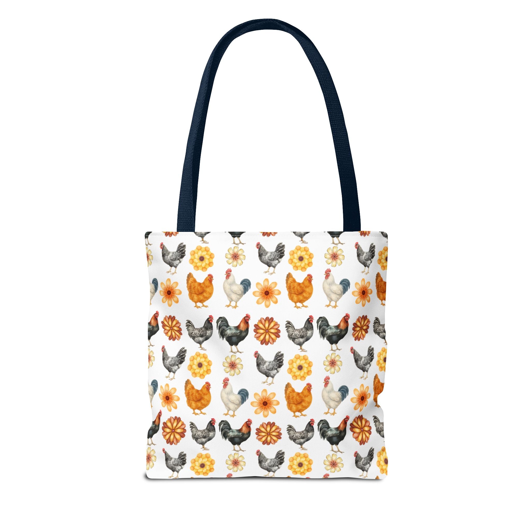 Chicken With Flowers Tote Bag