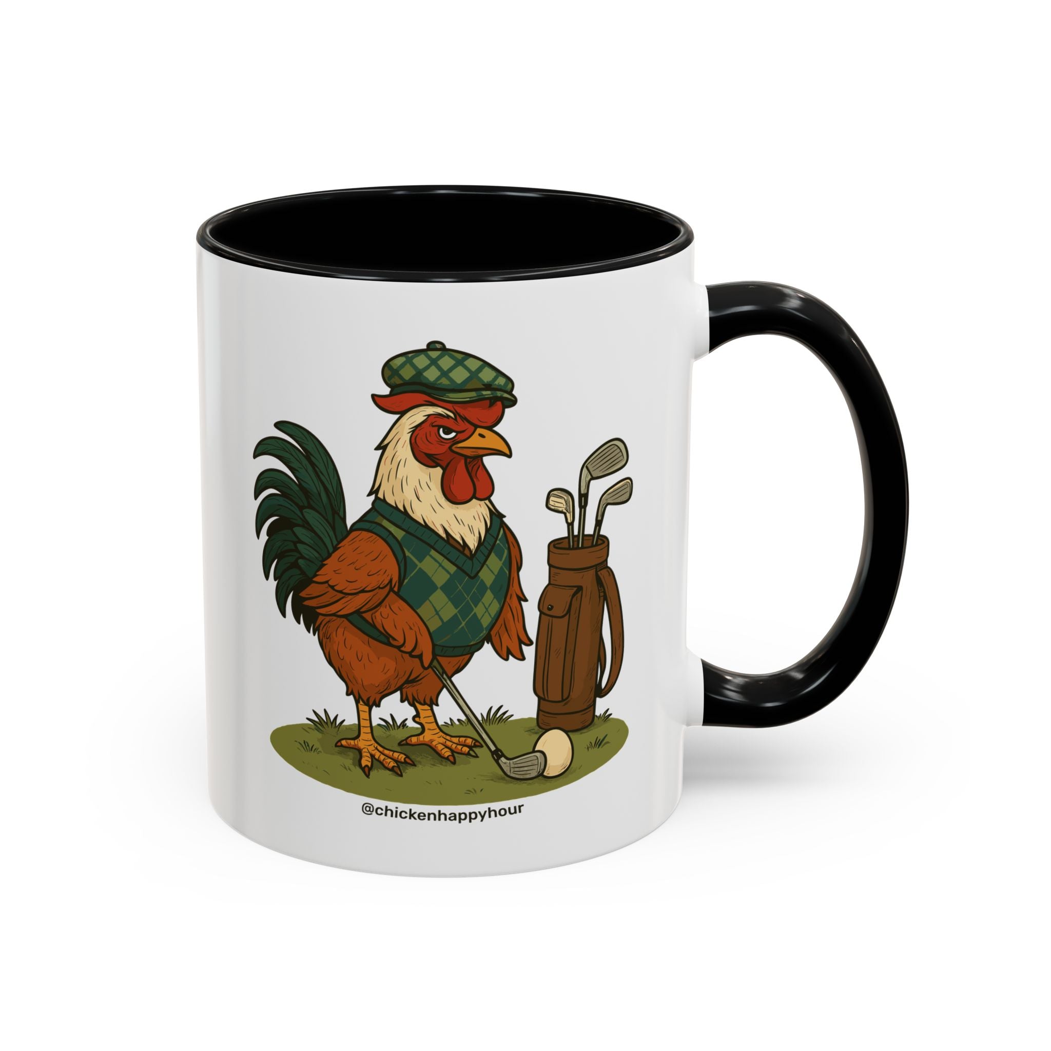 Rooster Playing Golf Coffee Mug