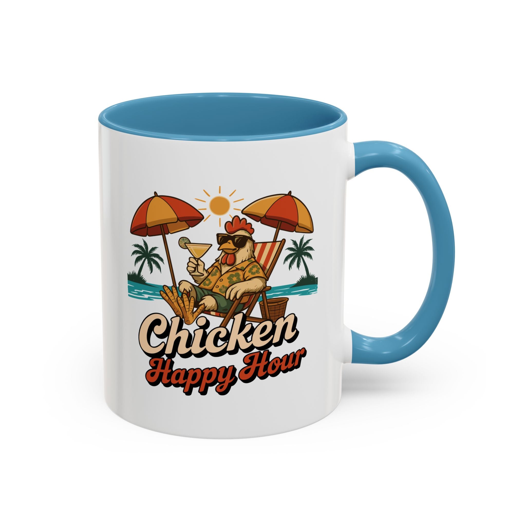 Chicken Happy Hour Beachy Chicken Coffee Mug