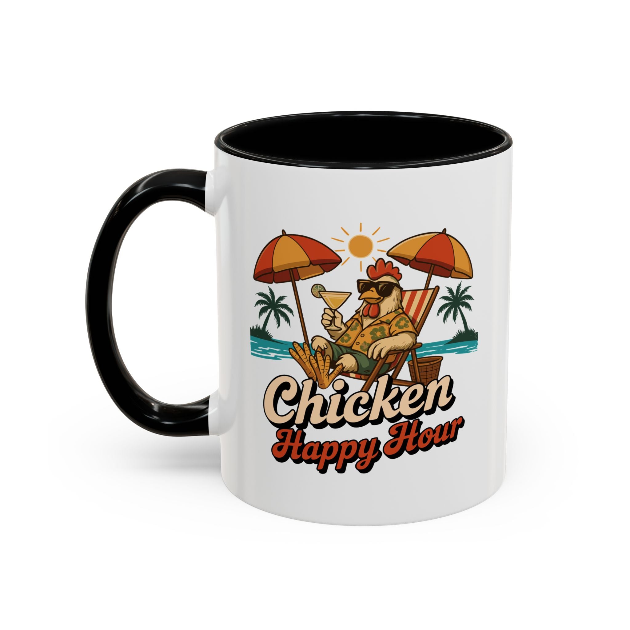 Chicken Happy Hour Beachy Chicken Coffee Mug