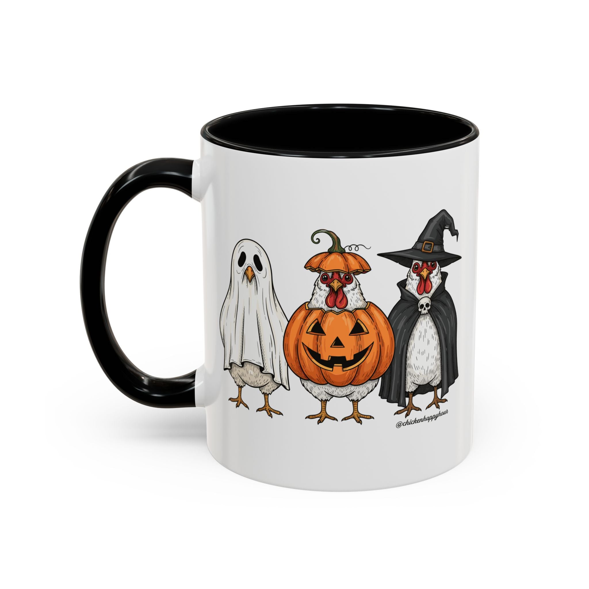Chickens Wearing Halloween Costumes Coffee Mug