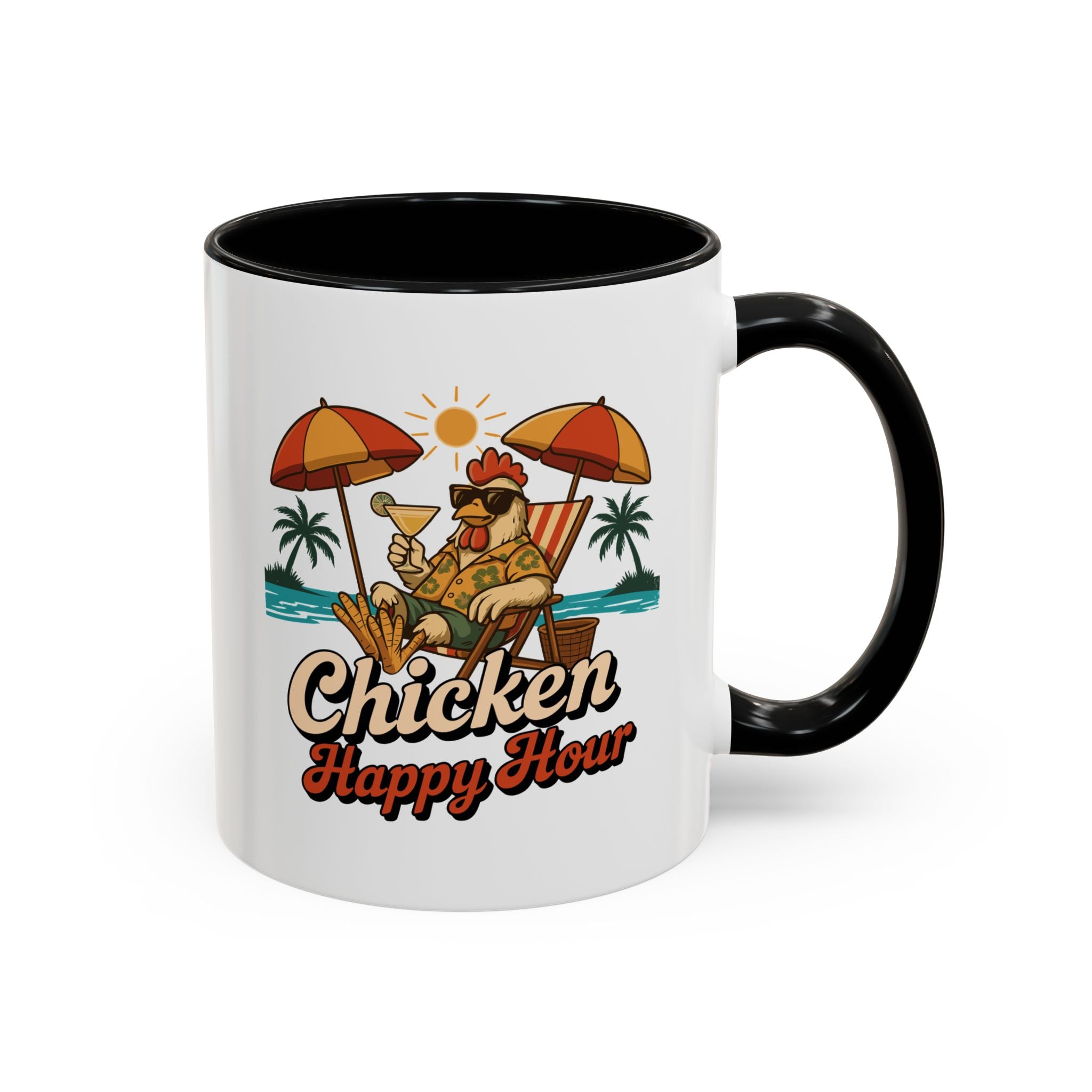 Chicken Happy Hour Beachy Chicken Coffee Mug