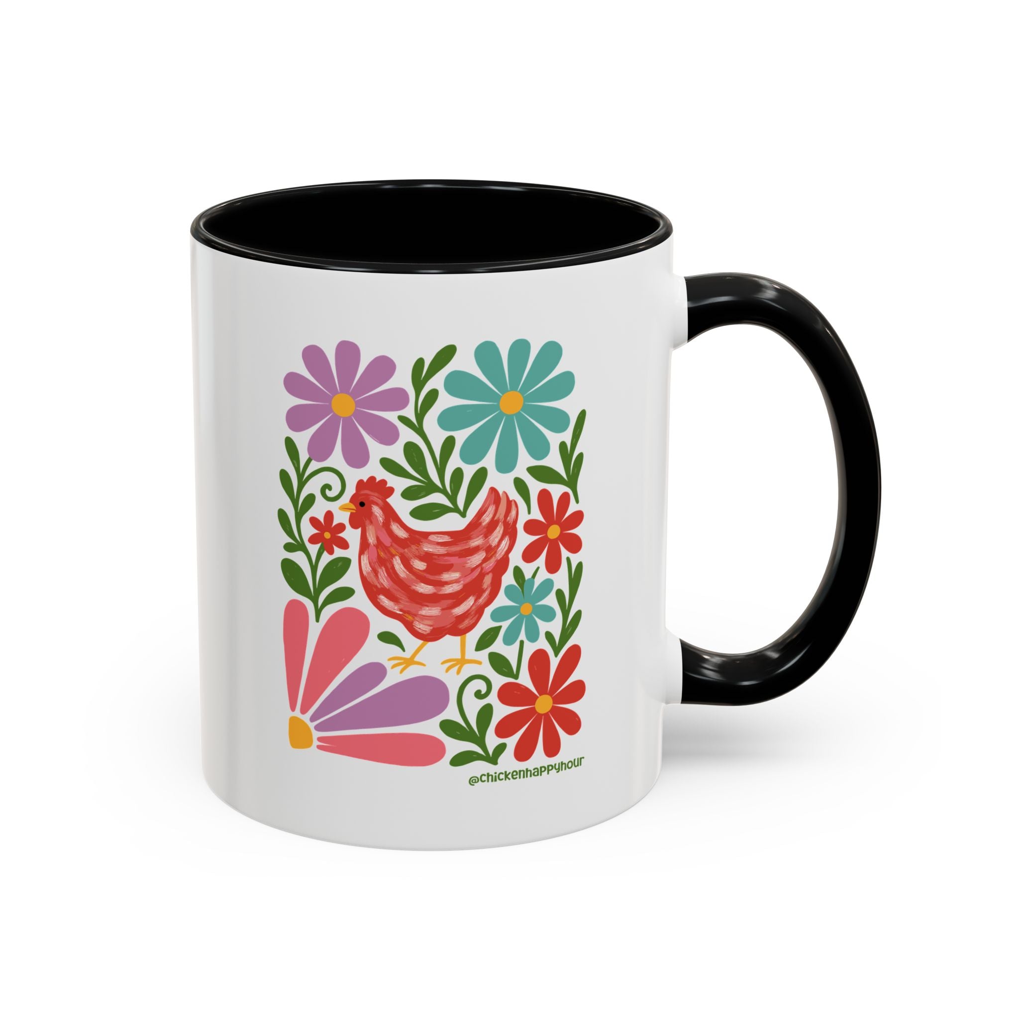 Chicken Blooms Coffee Mug