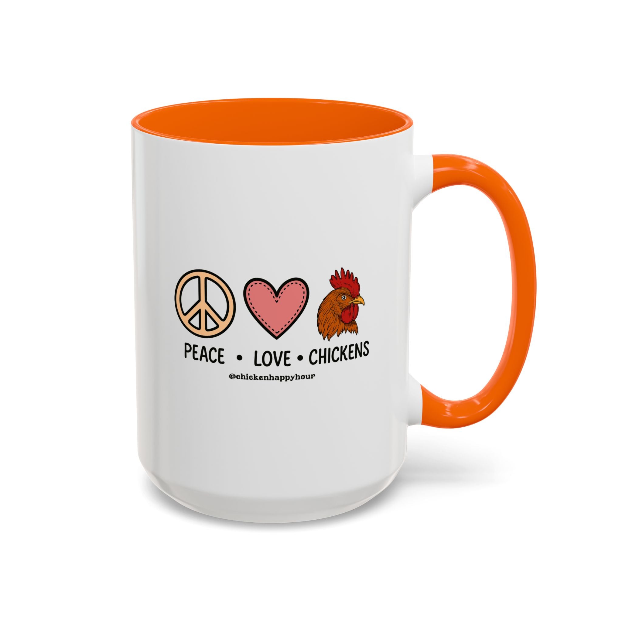 Peace Love Chickens Coffee Mug