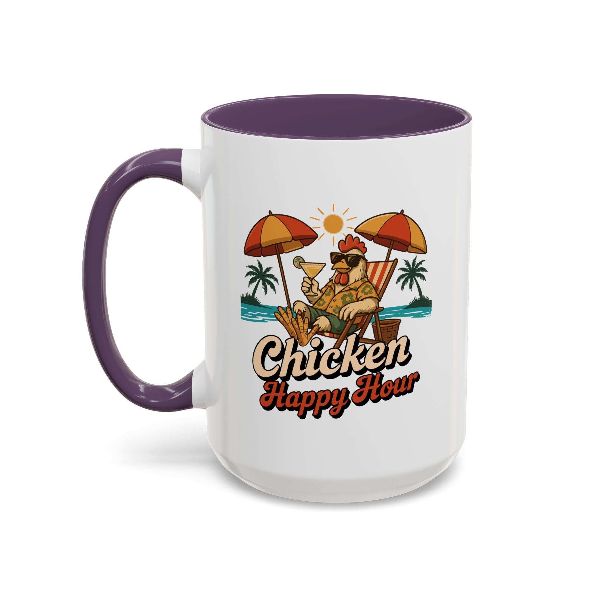 Chicken Happy Hour Beachy Chicken Coffee Mug