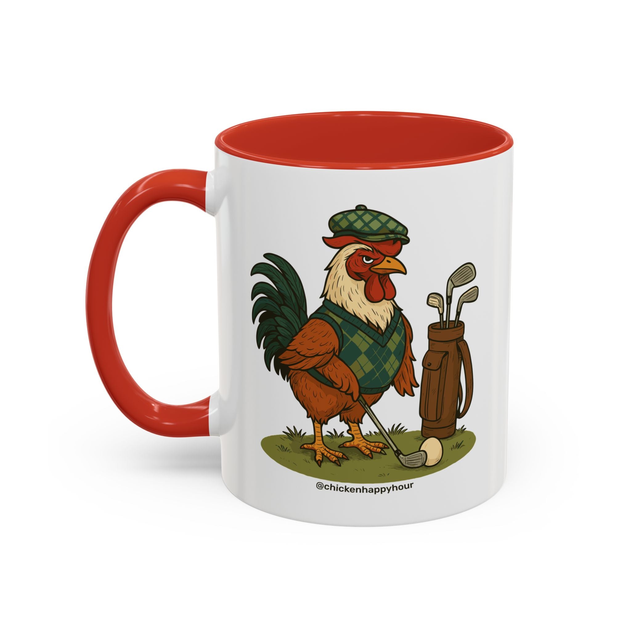 Rooster Playing Golf Coffee Mug