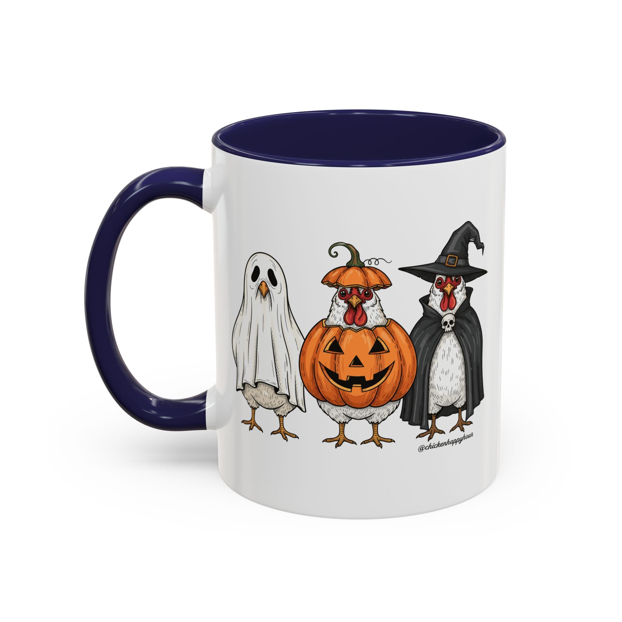 Chickens Wearing Halloween Costumes Coffee Mug