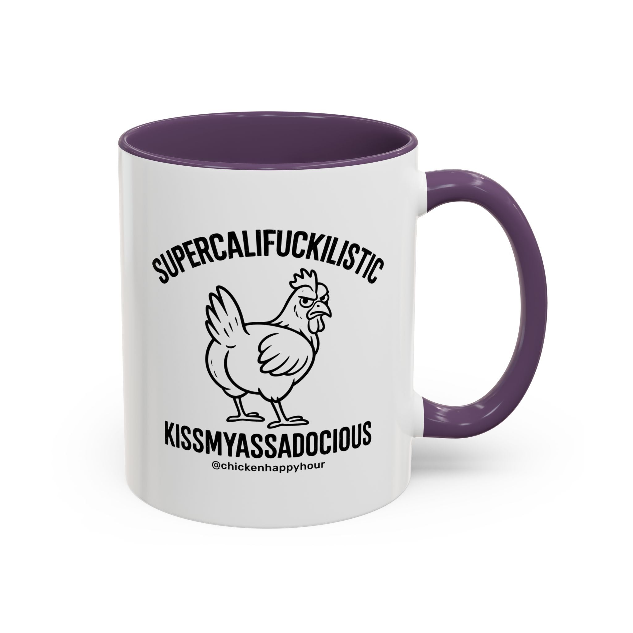 Supercalifuckilistic Kissmyassadocious Black Coffee Mug