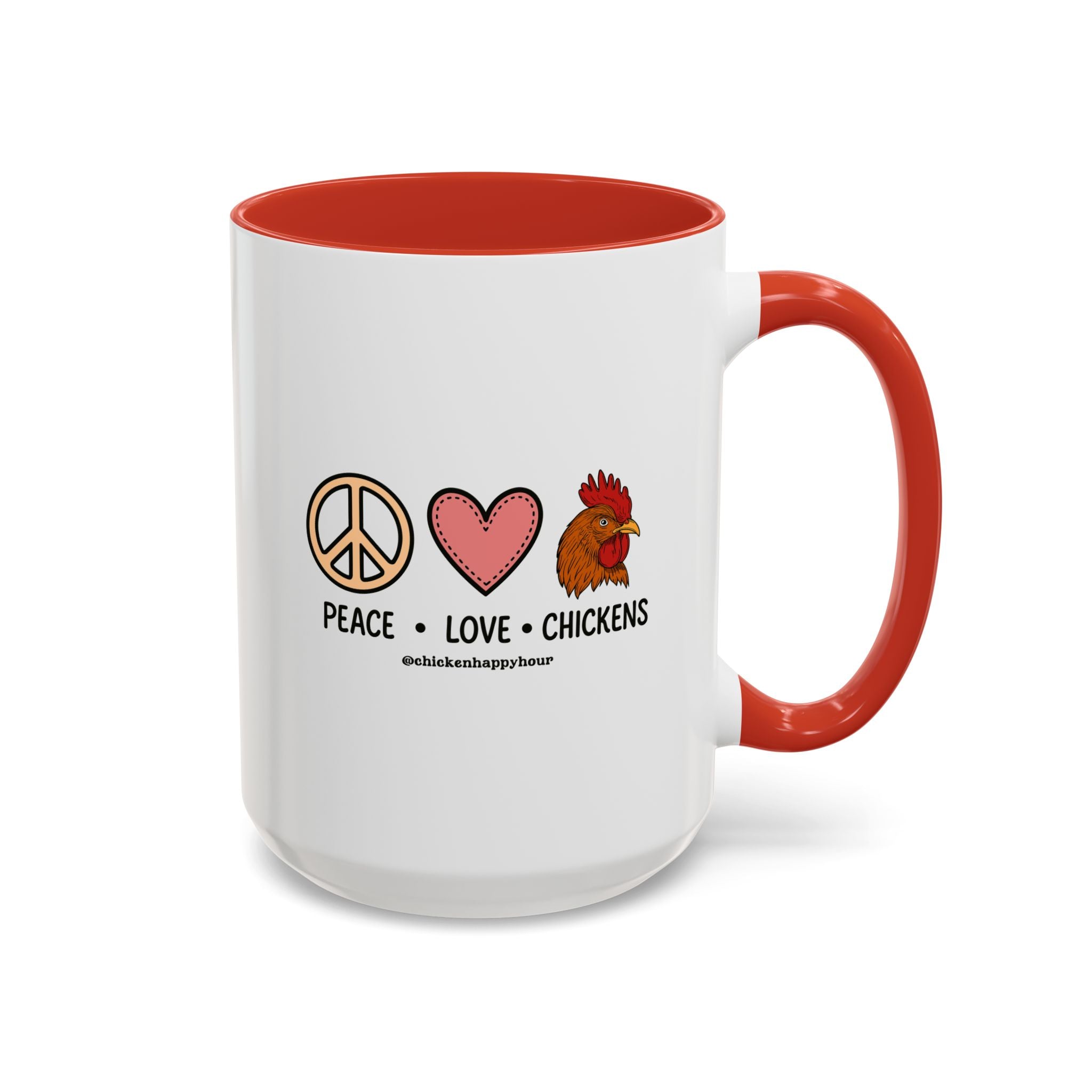 Peace Love Chickens Coffee Mug