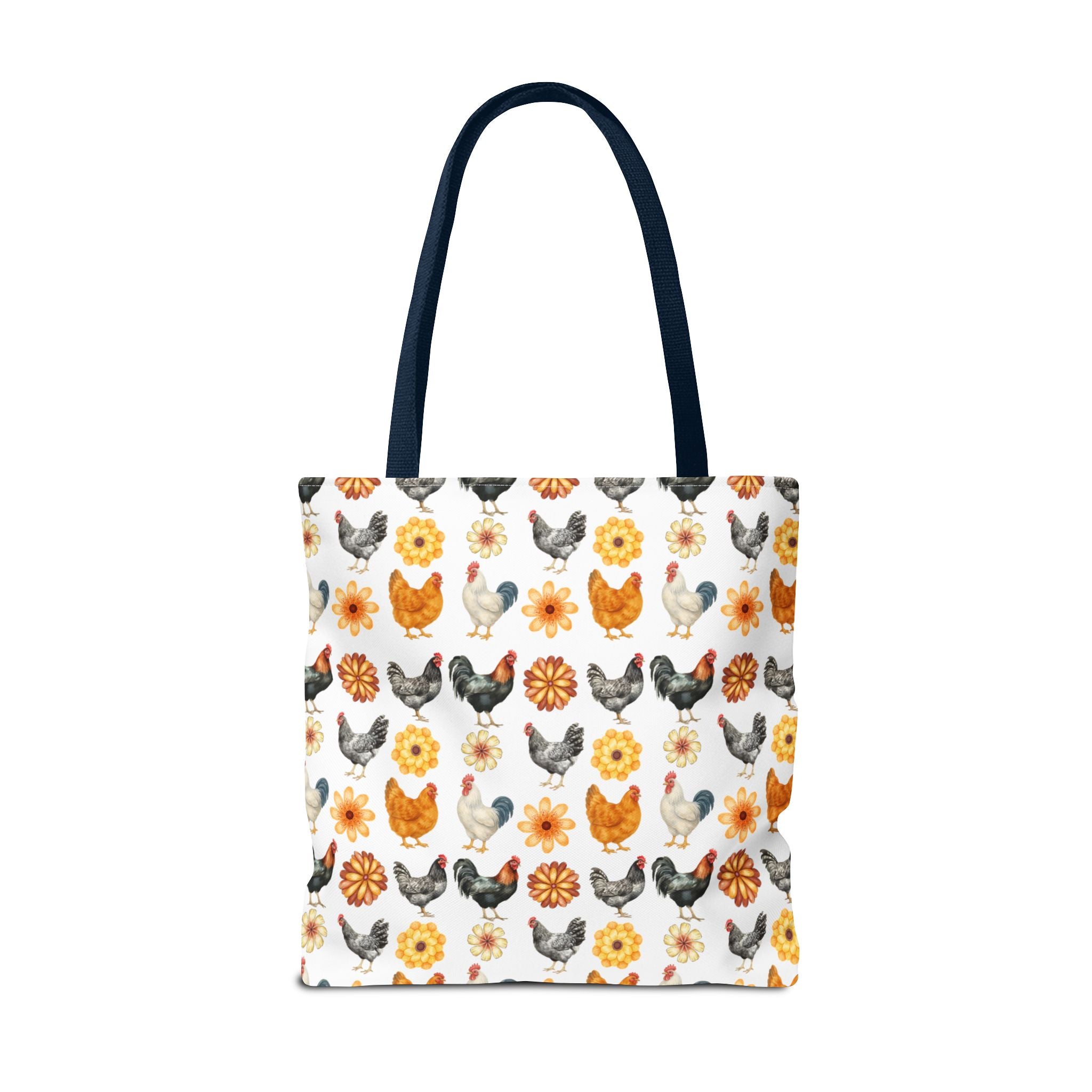 Chicken With Flowers Tote Bag