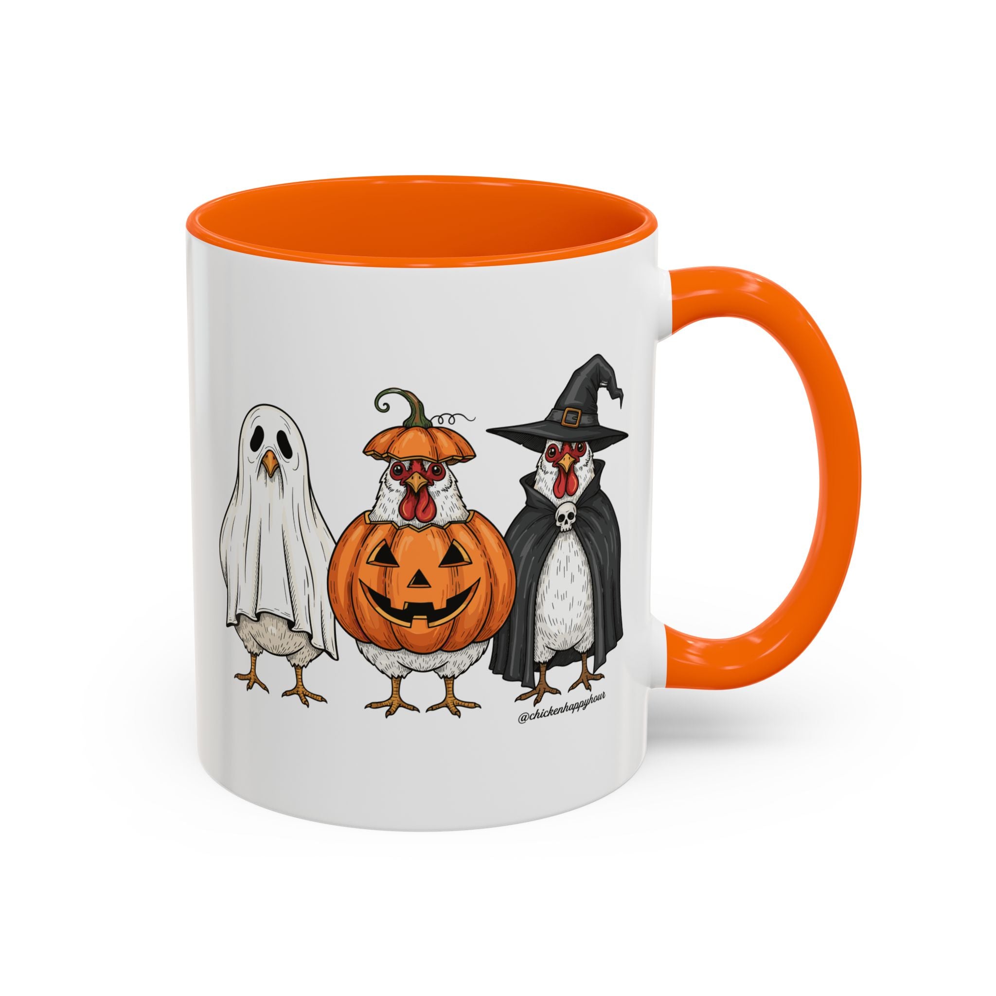 Chickens Wearing Halloween Costumes Coffee Mug