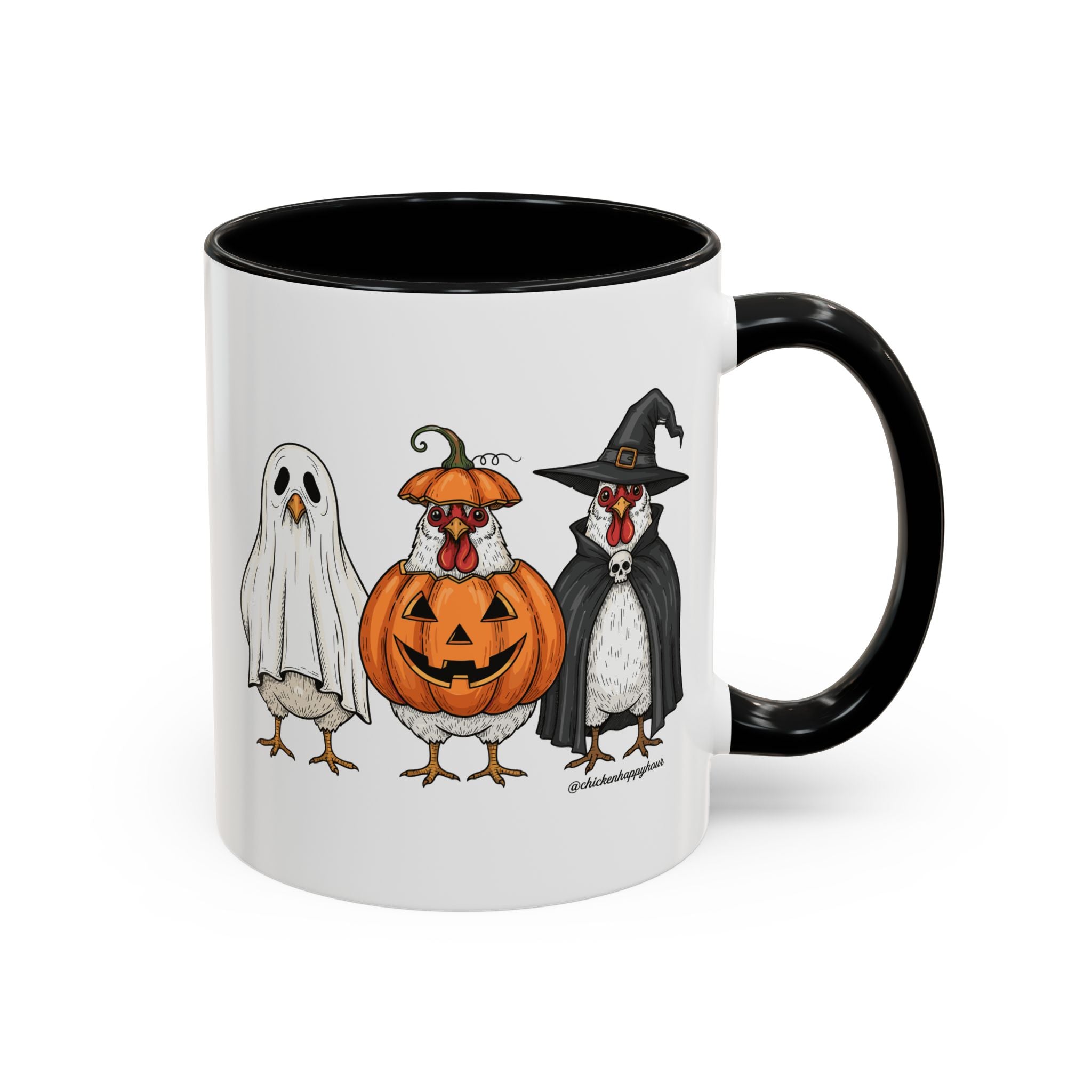 Chickens Wearing Halloween Costumes Coffee Mug