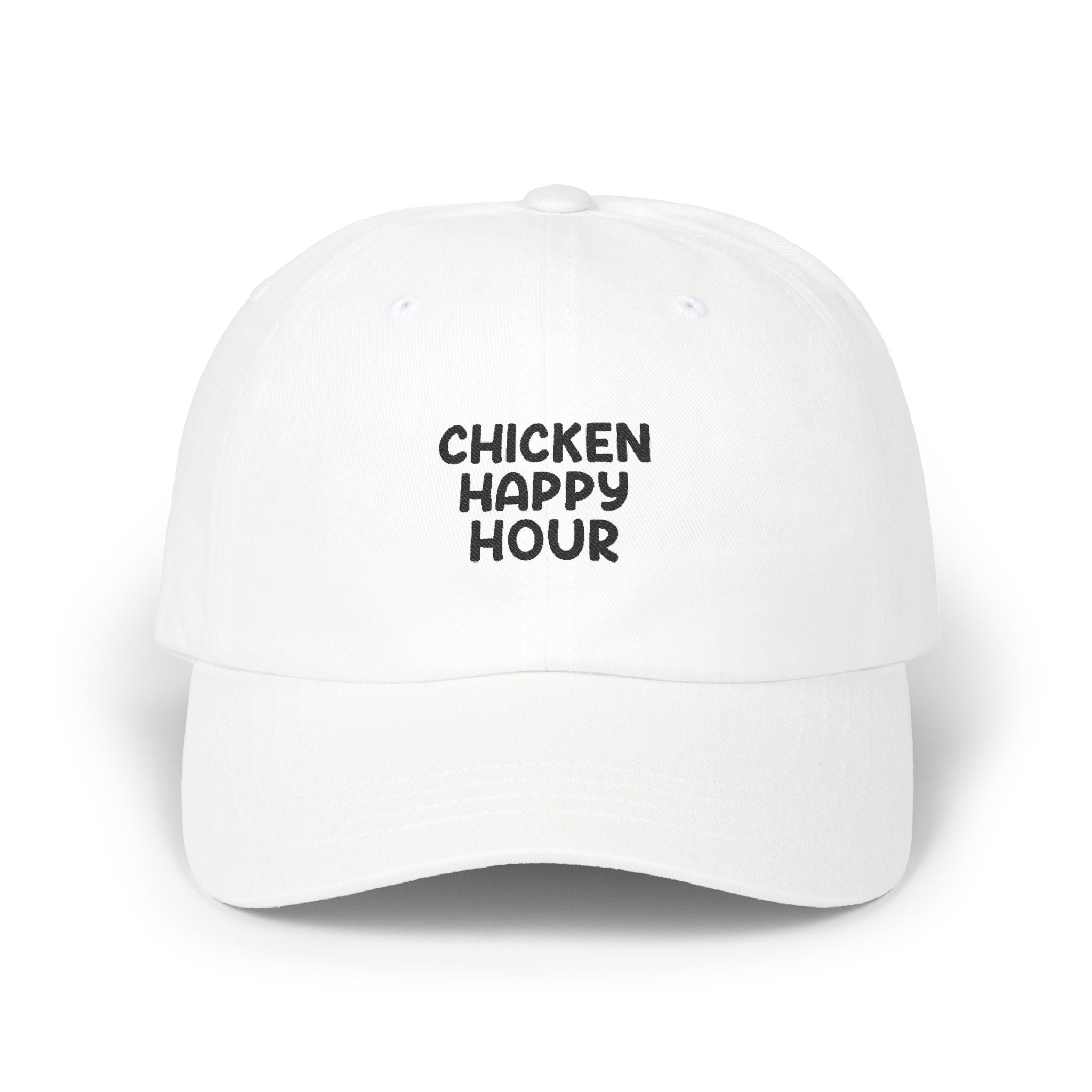 CHICKEN HAPPY HOUR V3 Black Dad Cap