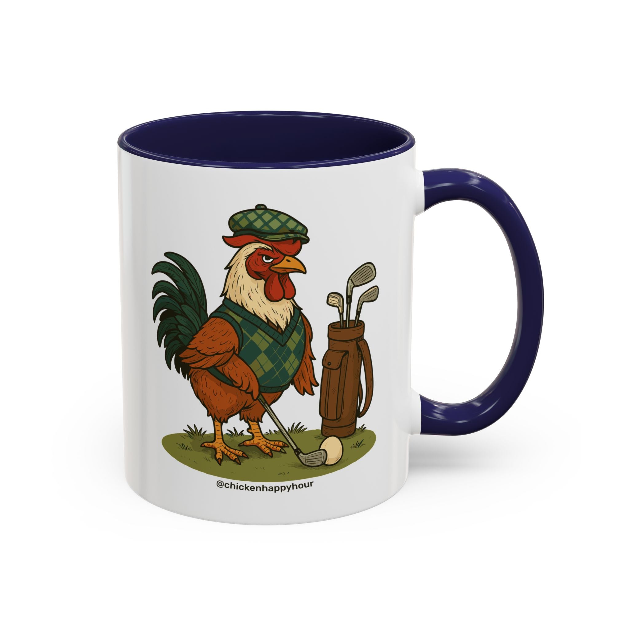 Rooster Playing Golf Coffee Mug