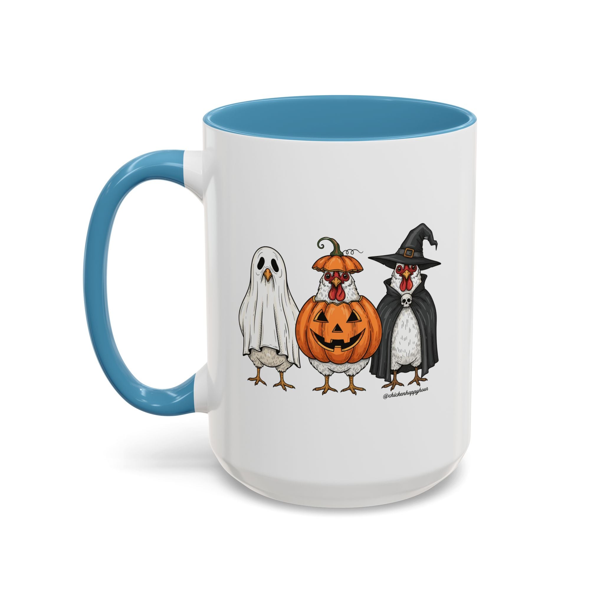 Chickens Wearing Halloween Costumes Coffee Mug