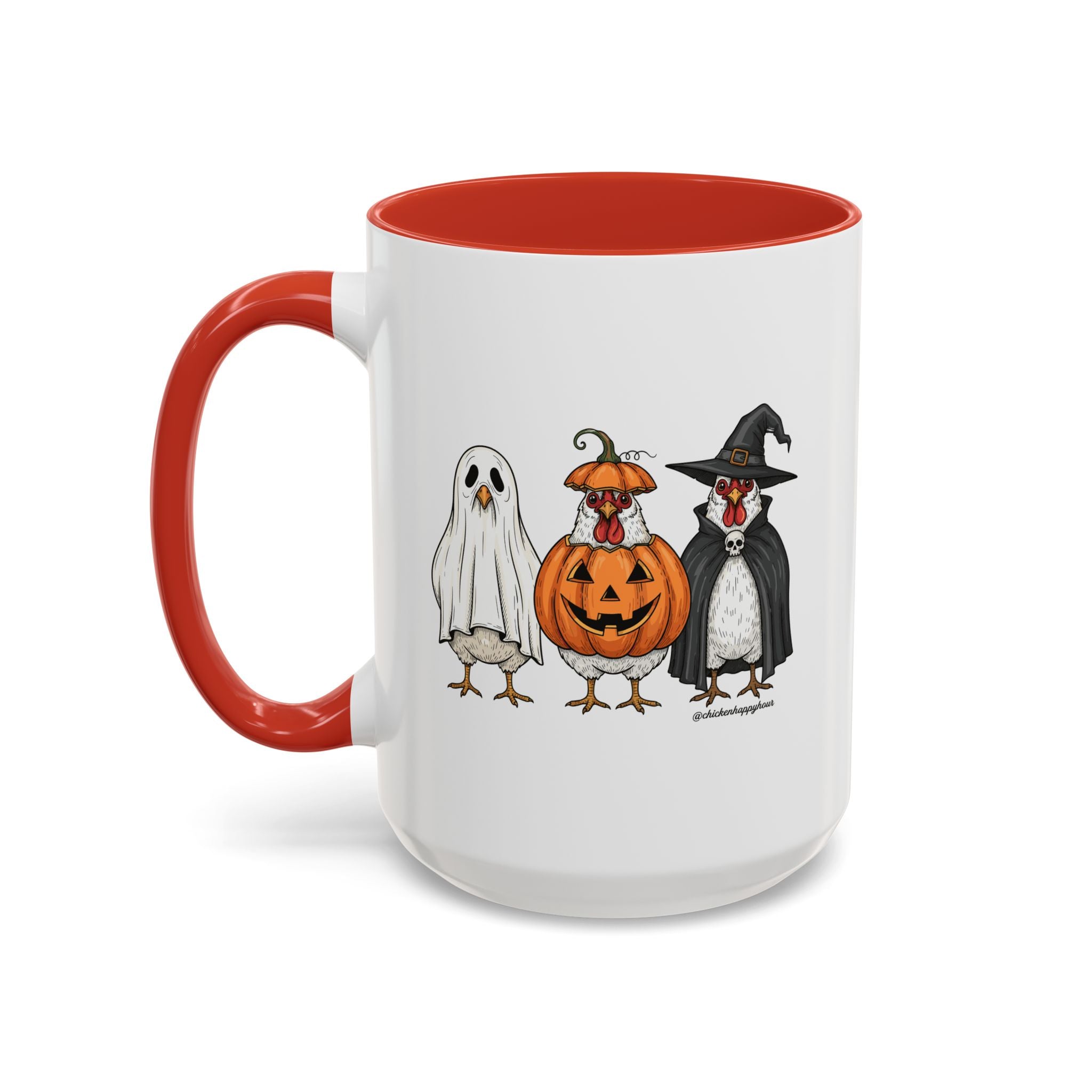 Chickens Wearing Halloween Costumes Coffee Mug