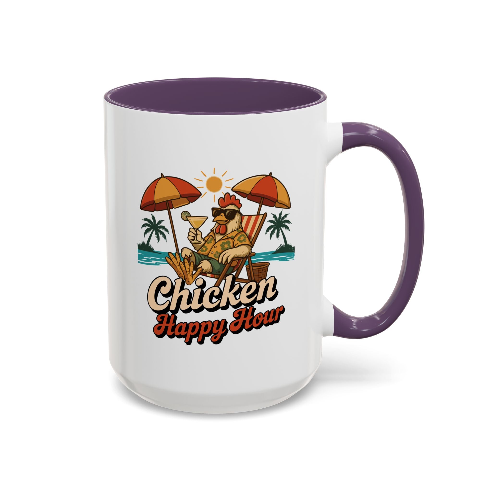 Chicken Happy Hour Beachy Chicken Coffee Mug