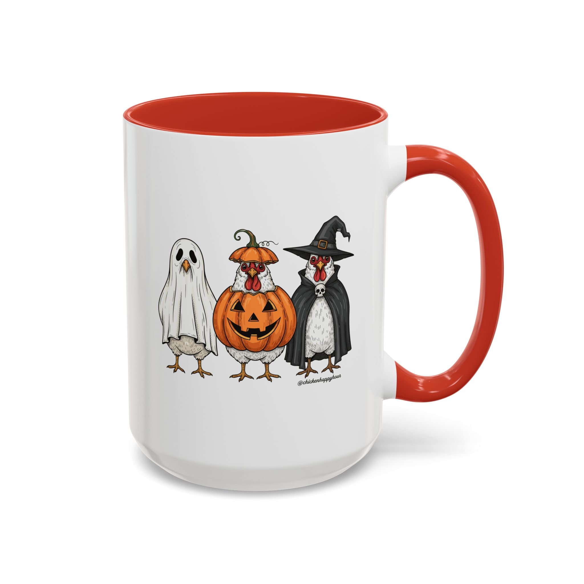 Chickens Wearing Halloween Costumes Coffee Mug