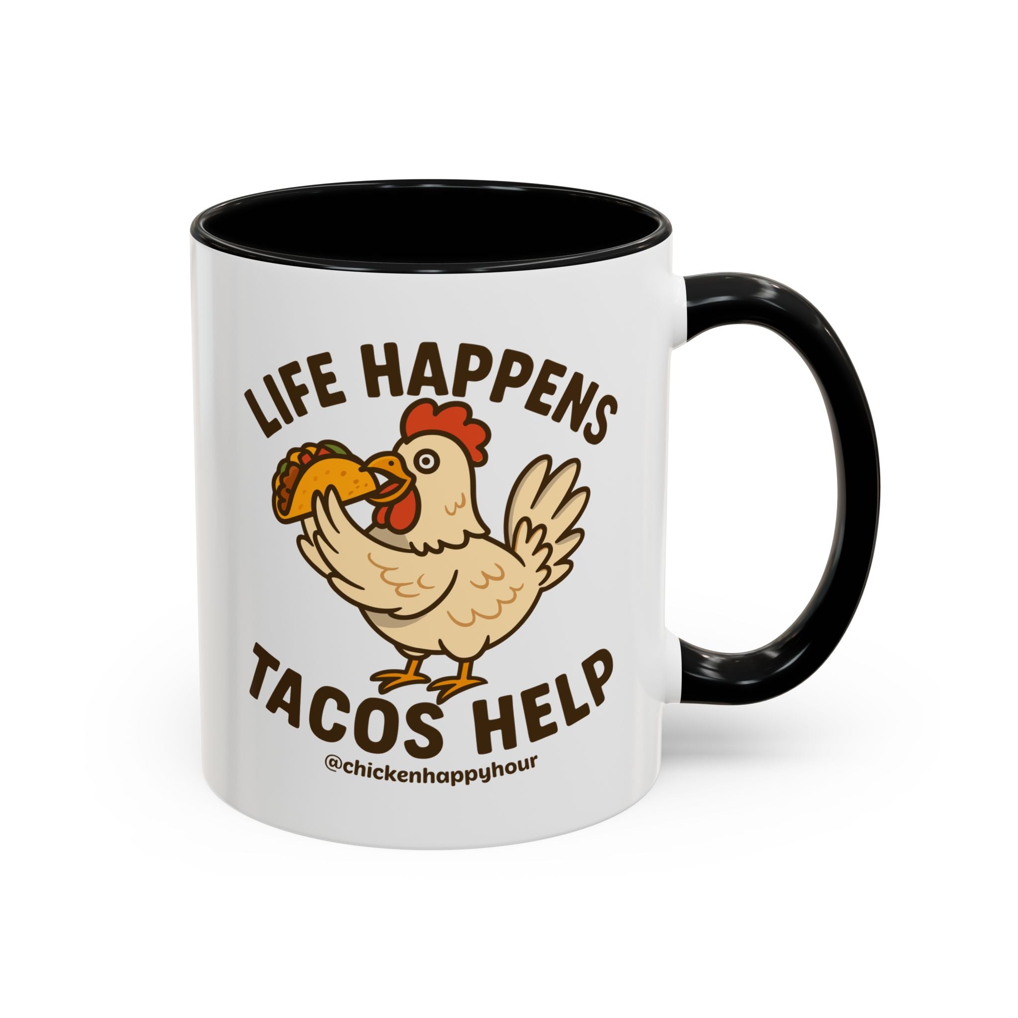 Life Happens Tacos Help Coffee Mug