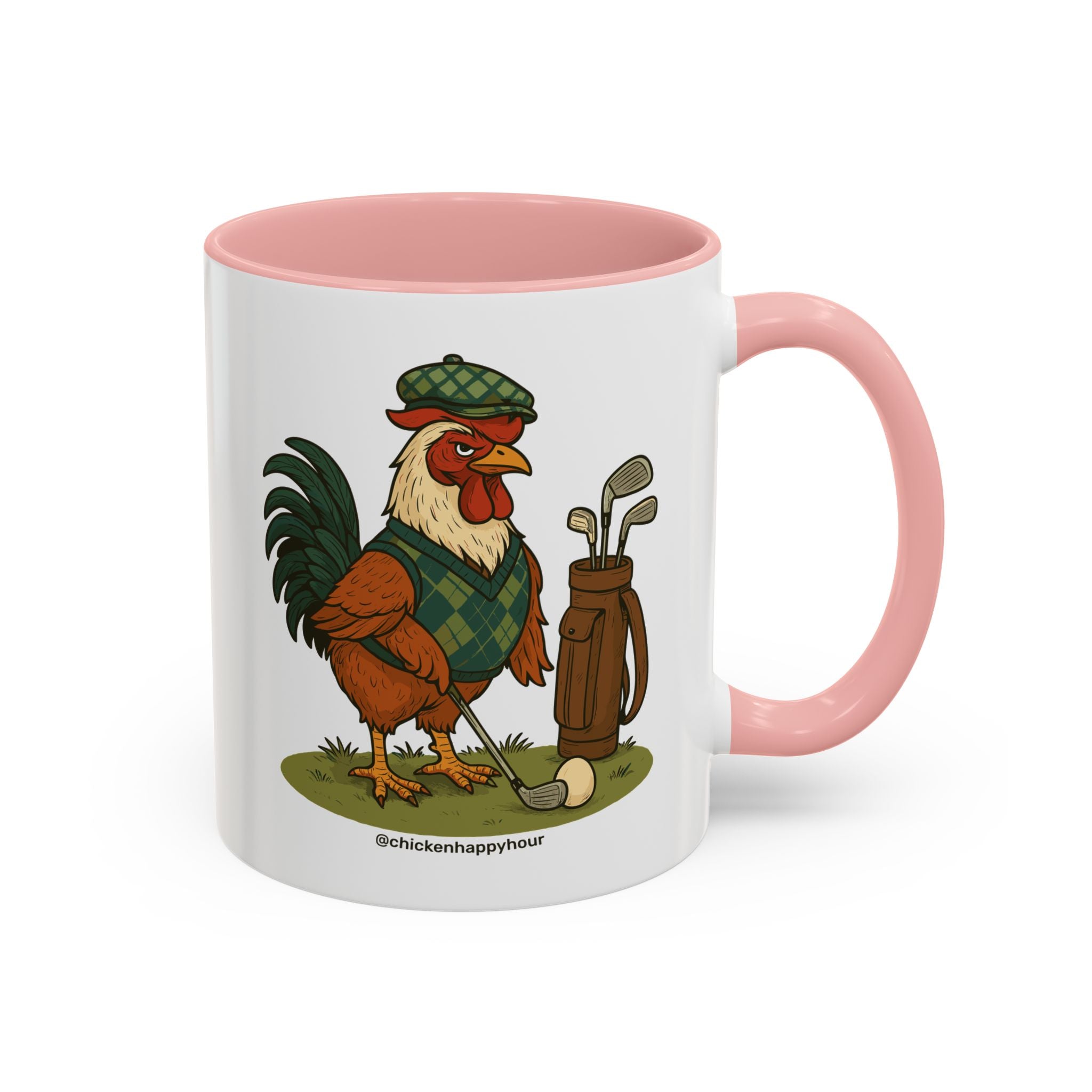 Rooster Playing Golf Coffee Mug