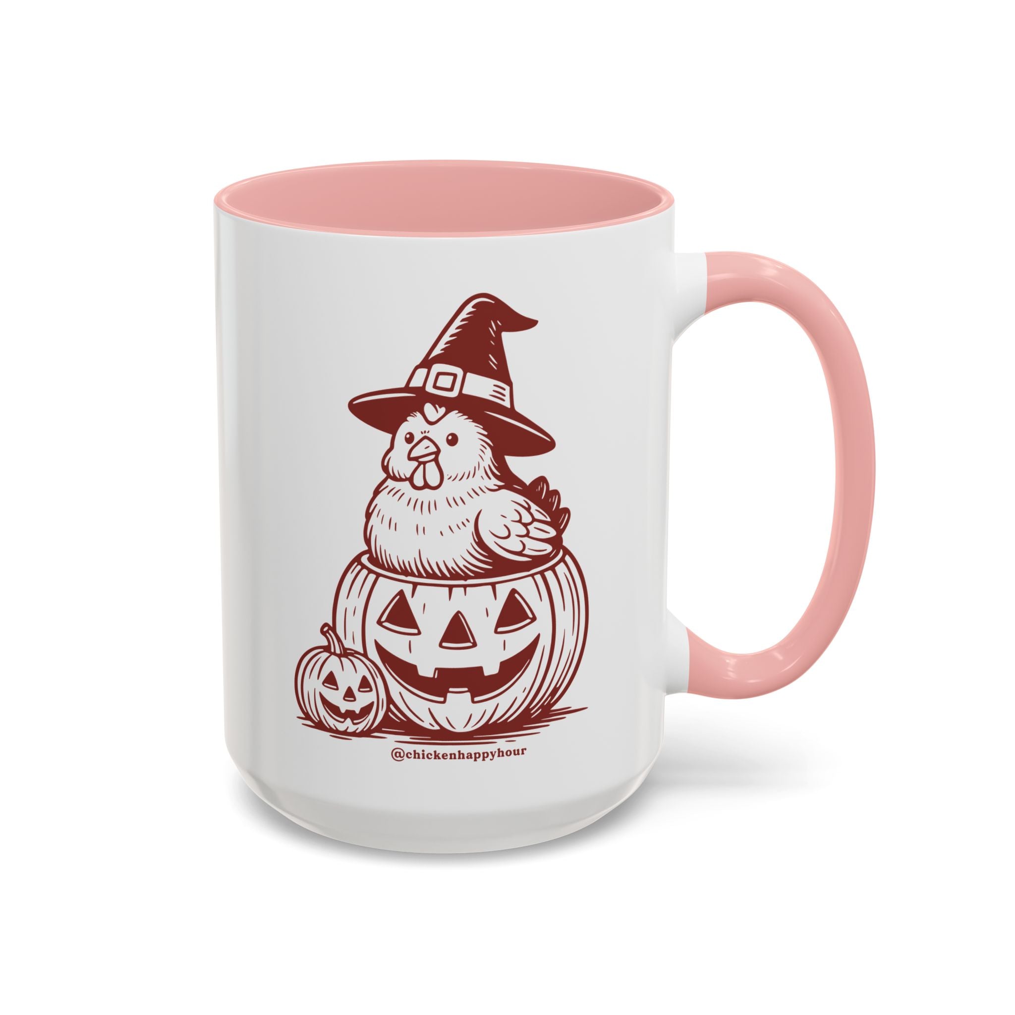 Halloween Chicken Witch in Pumpkin Coffee Mug