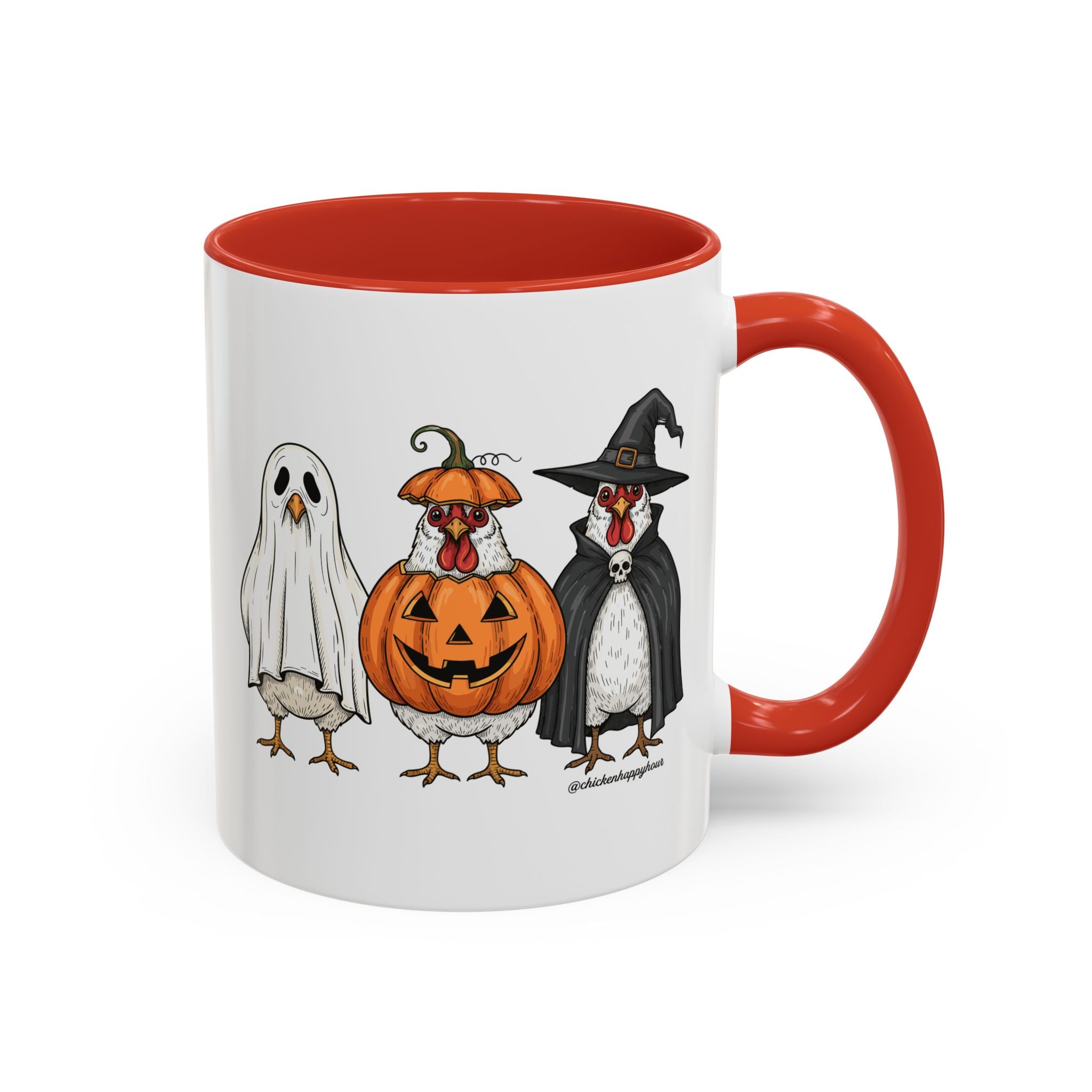 Chickens Wearing Halloween Costumes Coffee Mug