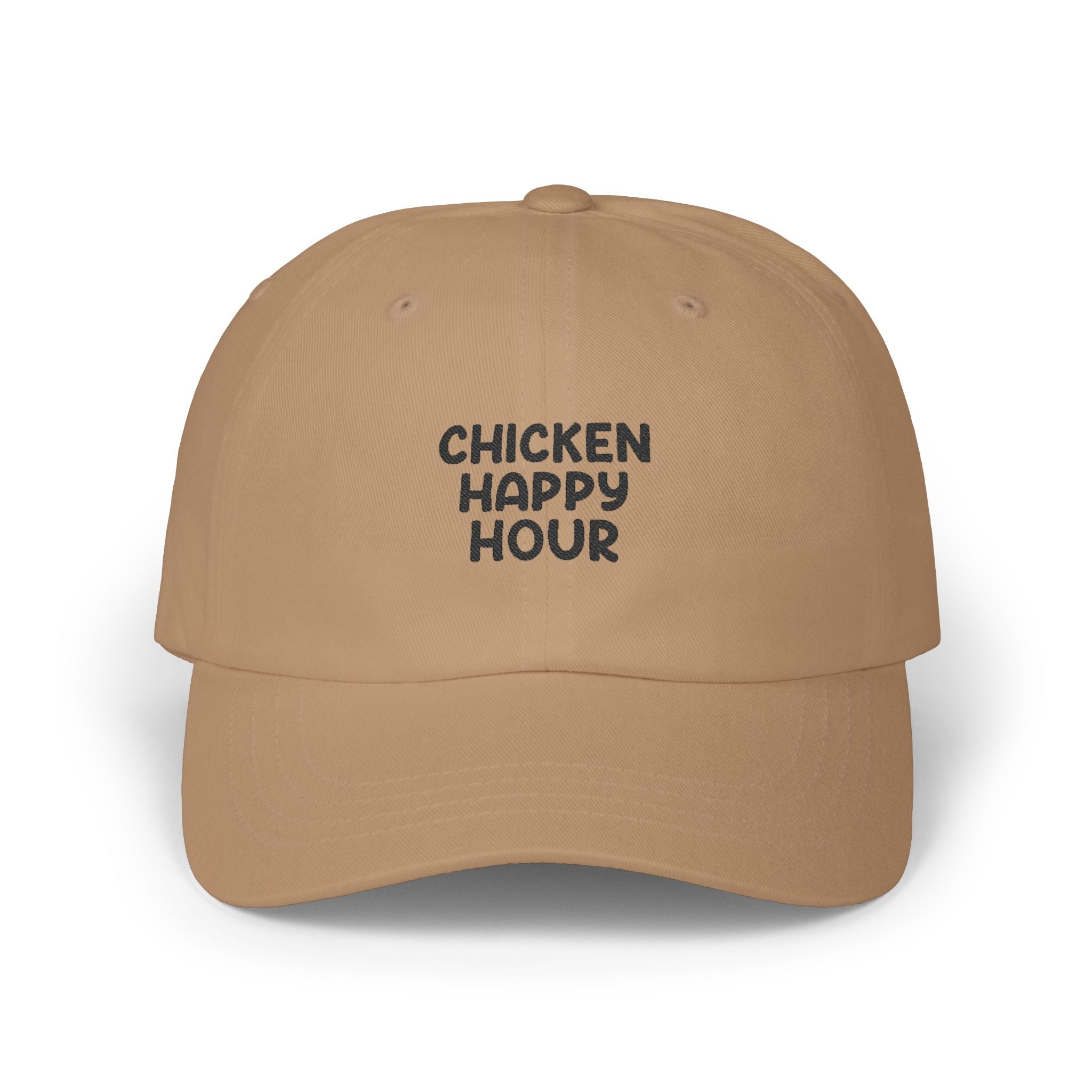 CHICKEN HAPPY HOUR V3 Black Dad Cap