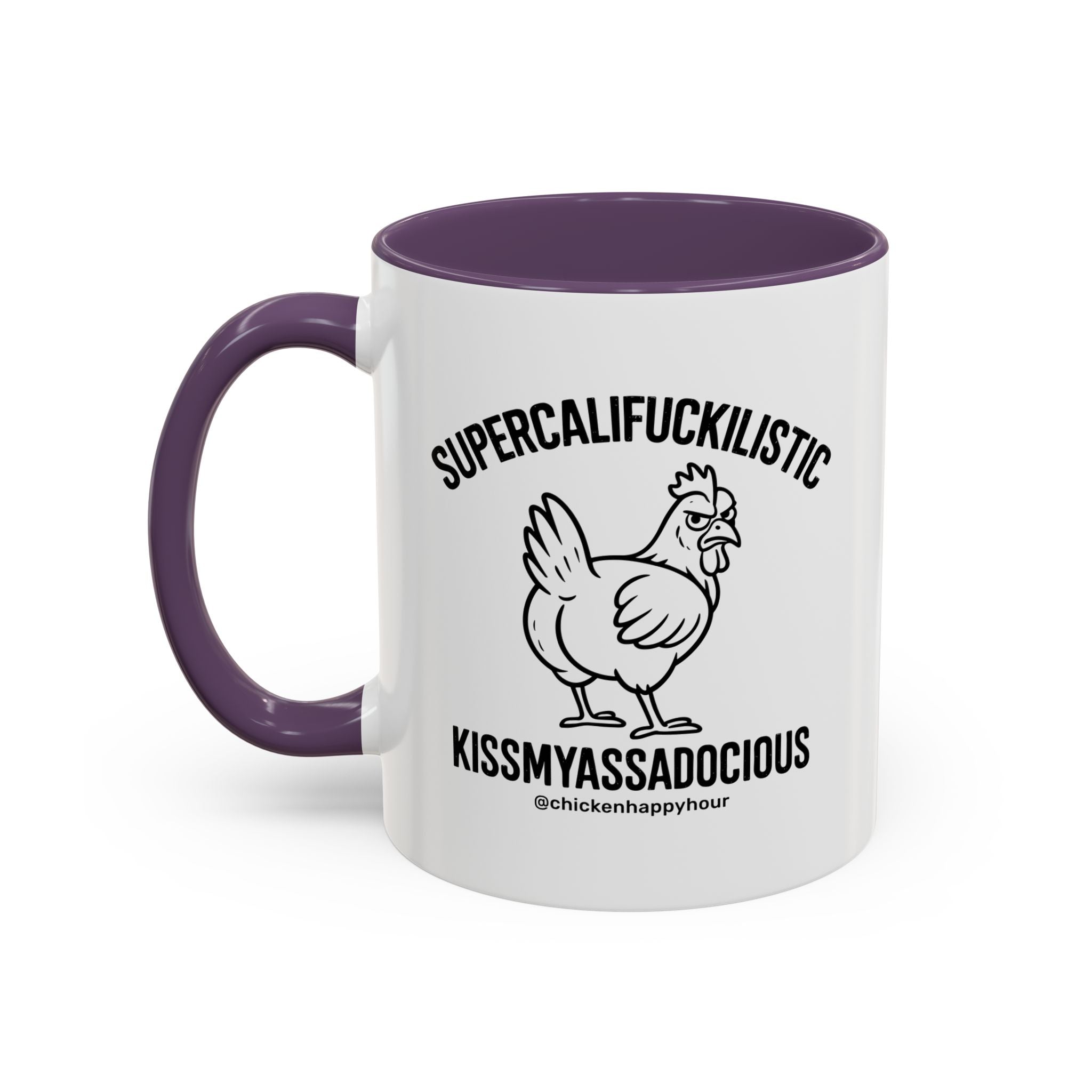 Supercalifuckilistic Kissmyassadocious Black Coffee Mug