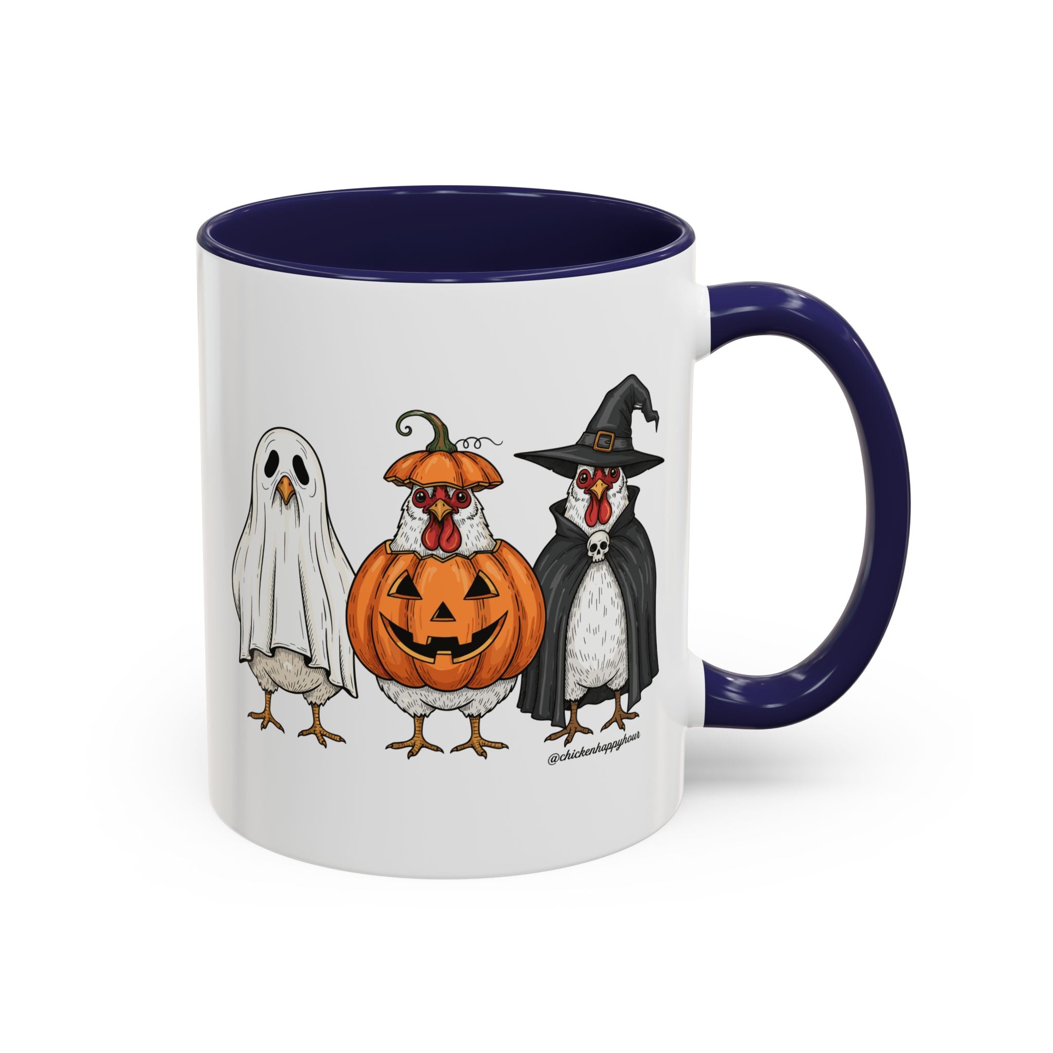 Chickens Wearing Halloween Costumes Coffee Mug