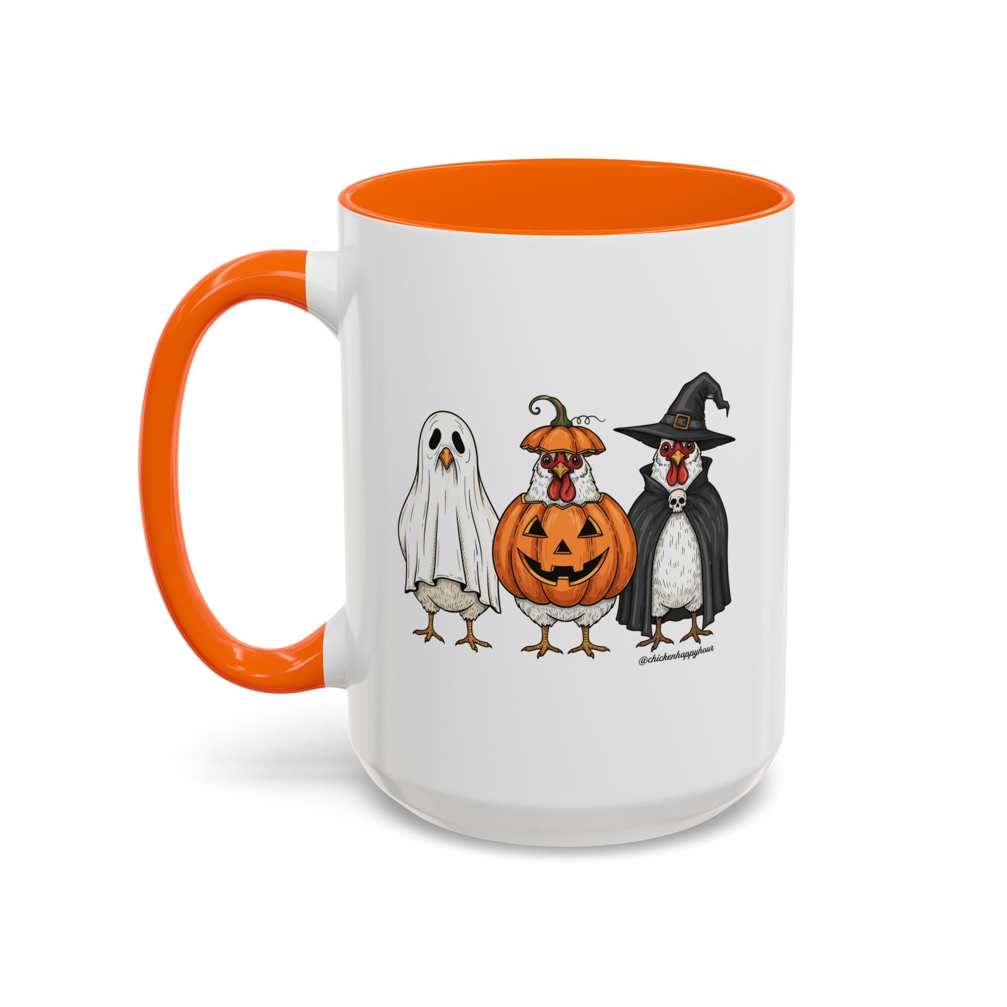 Chickens Wearing Halloween Costumes Coffee Mug