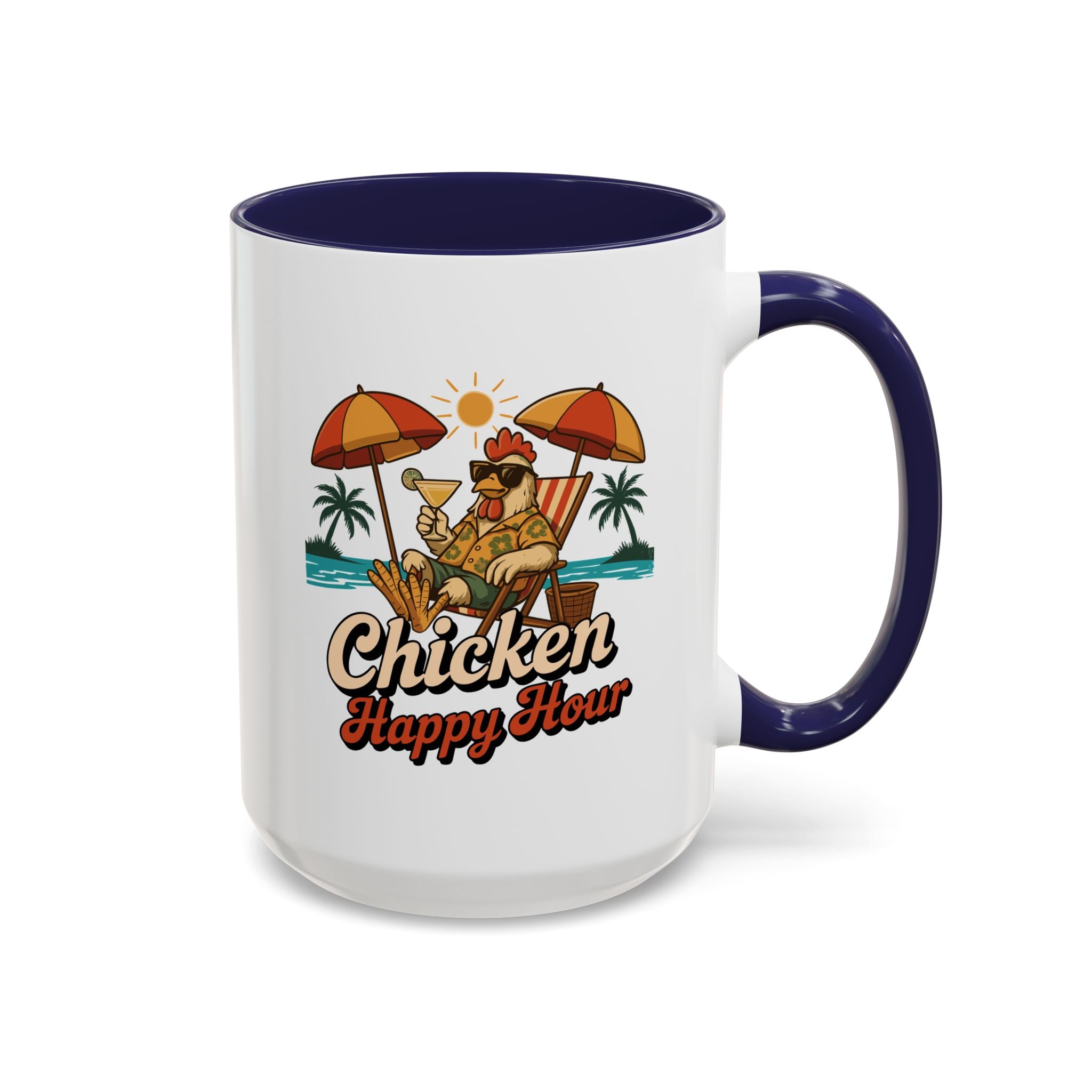 Chicken Happy Hour Beachy Chicken Coffee Mug