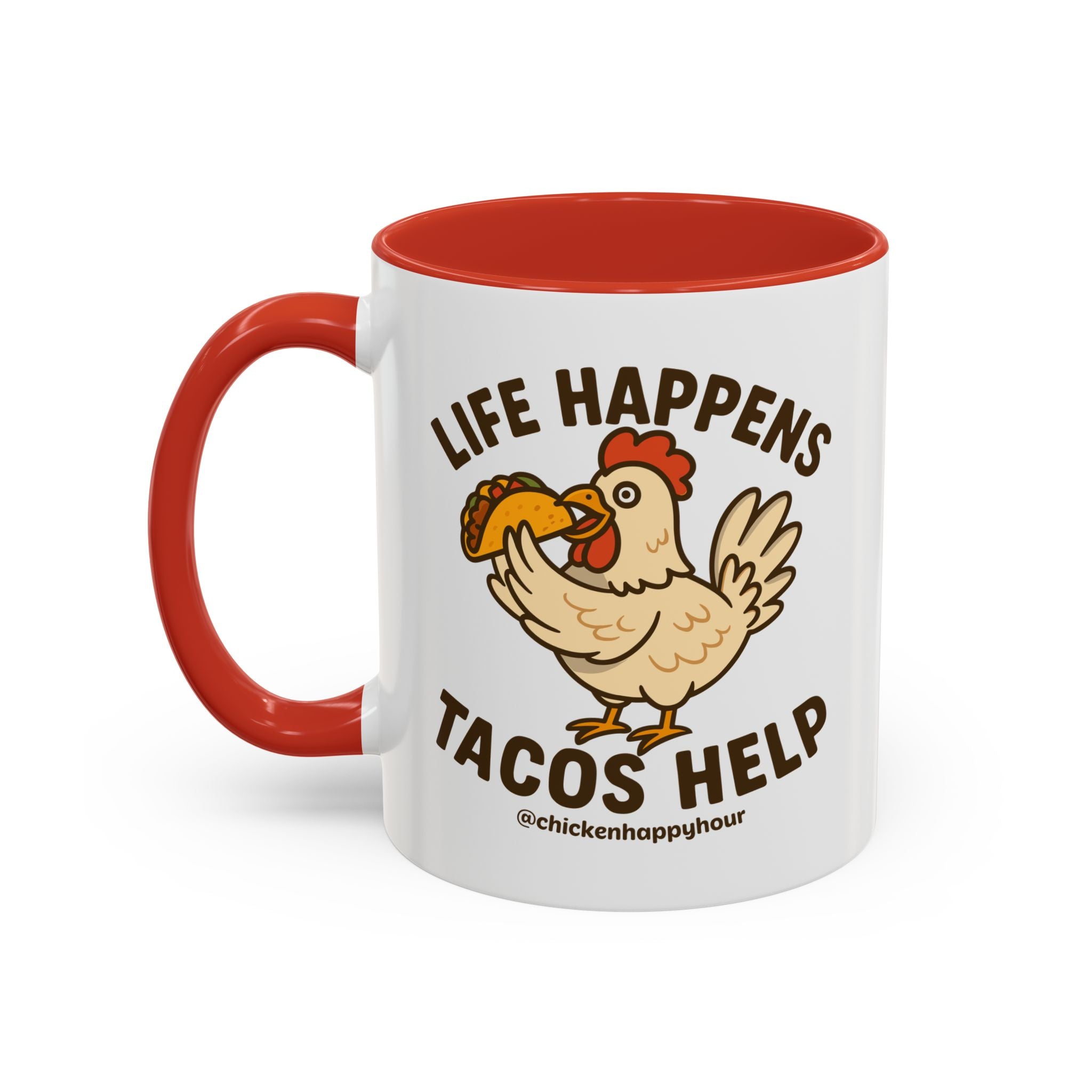 Life Happens Tacos Help Coffee Mug